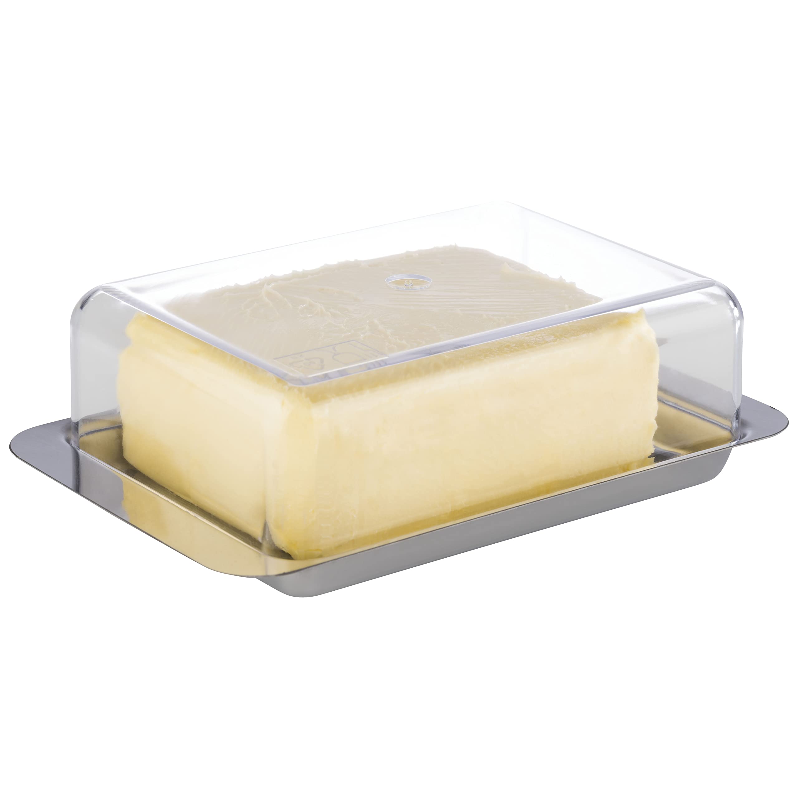 APS 63 Kühlschrank-Butterdose – hochwertiger Edelstahl Butter Behälter Made in Germany – langlebig und nicht rostend 16 x 9,5 x 5,5cm , nicht spülmaschinenfest Single Angebot bei HelloDeals
