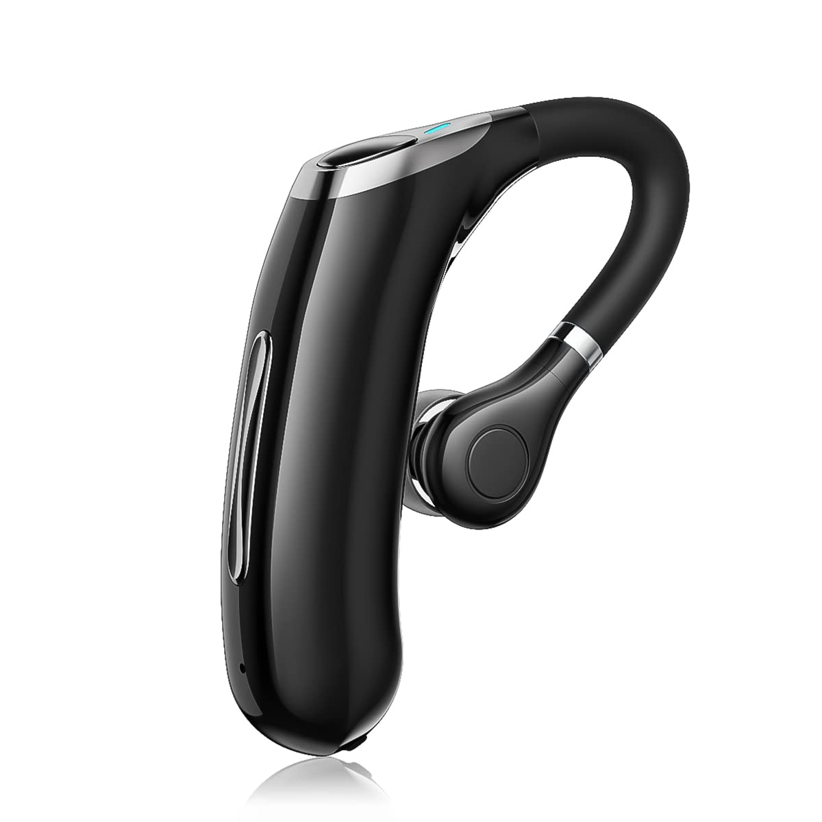 Bluetooth Headset Handy, Geräuschunterdrückung Headset Bluetooth 5.0 mit Mikrofon, Sprachassistent/Lange Gesprächszeit, Ultraleichter kabelloser Kopfhörer für Handys/Heimbüro/Business/Fahren/Gaming silver&black Angebot bei HelloDeals