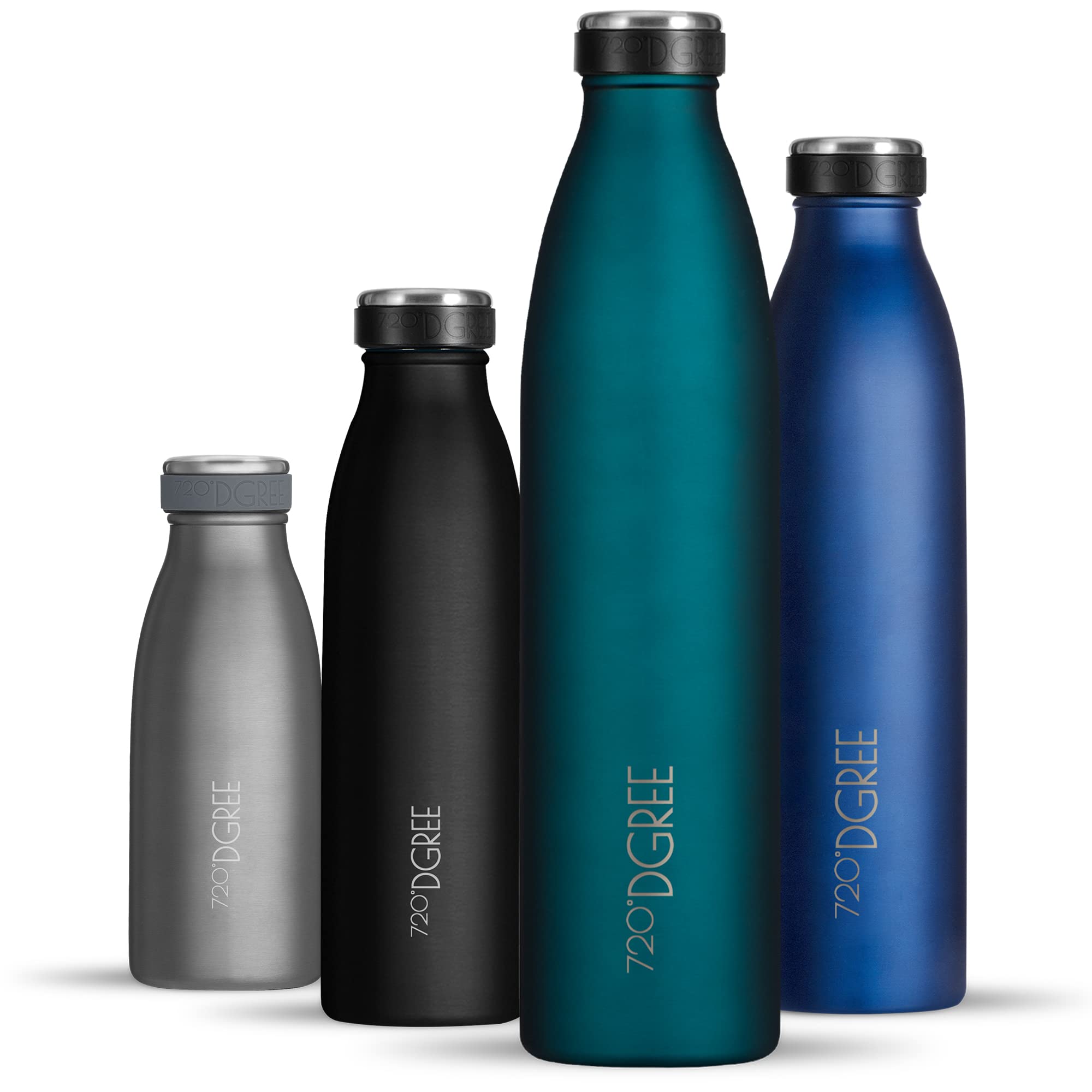720°DGREE Edelstahl Trinkflasche “milkyBottle” - 750ml - BPA-Frei, Auslaufsicher, Kohlensäure geeignet - Thermosflasche für Sprudel, Sport, Uni, Schule, Fitness, Outdoor, Camping 750 ml 21 Smaragd Green | Grün Angebot bei HelloDeals