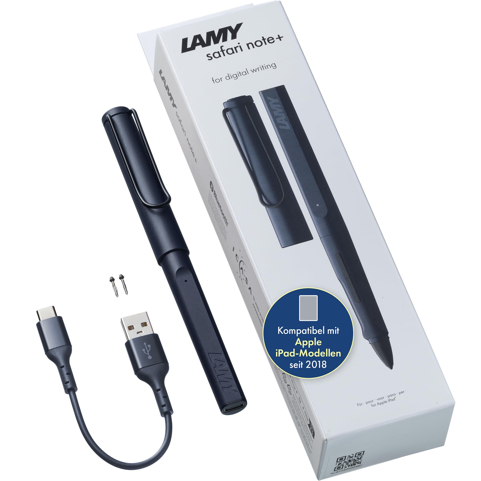LAMY Safari Note+ Steel Black iPad Stift – Stylus Pen mit Palm Rejection, Neigungssensitivität & ergonomischen Griff – kompatibel mit verschiedenen iPad Modellen – bis zu 10 Stunden Akkulaufzeit Angebot bei HelloDeals