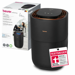 Beurer LB 300 Plus Luftbefeuchter mit energieeffizienter Kaltverdunstungstechnologie, farbiger Luftfeuchtigkeitsindikator, Filtertrocknungsfunktion, Räume bis ca. 45m², Testsieger Stiftung Warentest Für Räume bis ca. 45m² Angebot bei HelloDeals