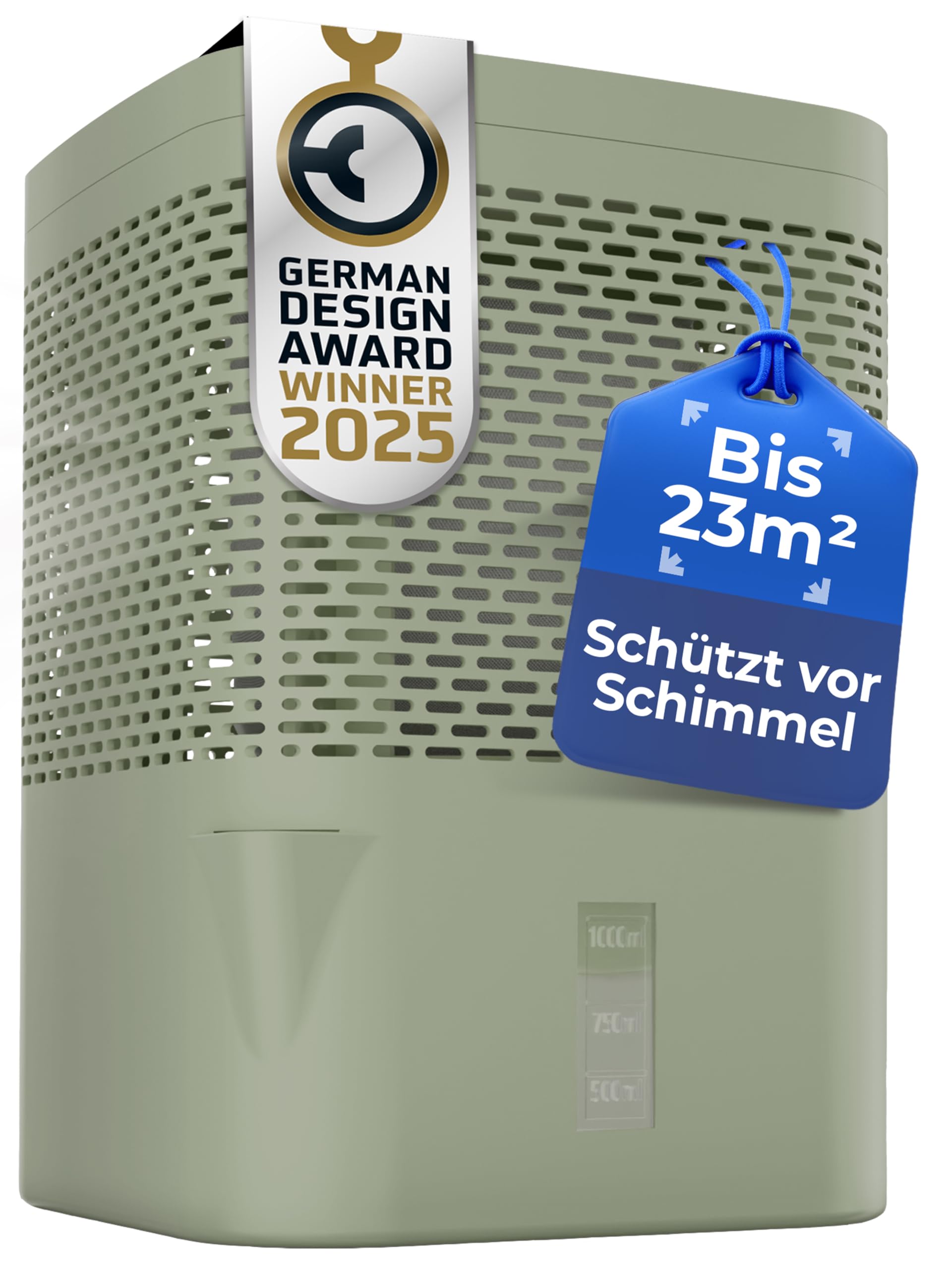 BonAura® Luftentfeuchter ohne Strom - Raumentfeuchter für Keller, Bad uvm. - 680g Luftenfeuchter Nachfüllpack inklusive - Entfeuchter und Luftentfeuchter Granulat im Set - Schutz vor Schimmel Pistacchio Grün Angebot bei HelloDeals