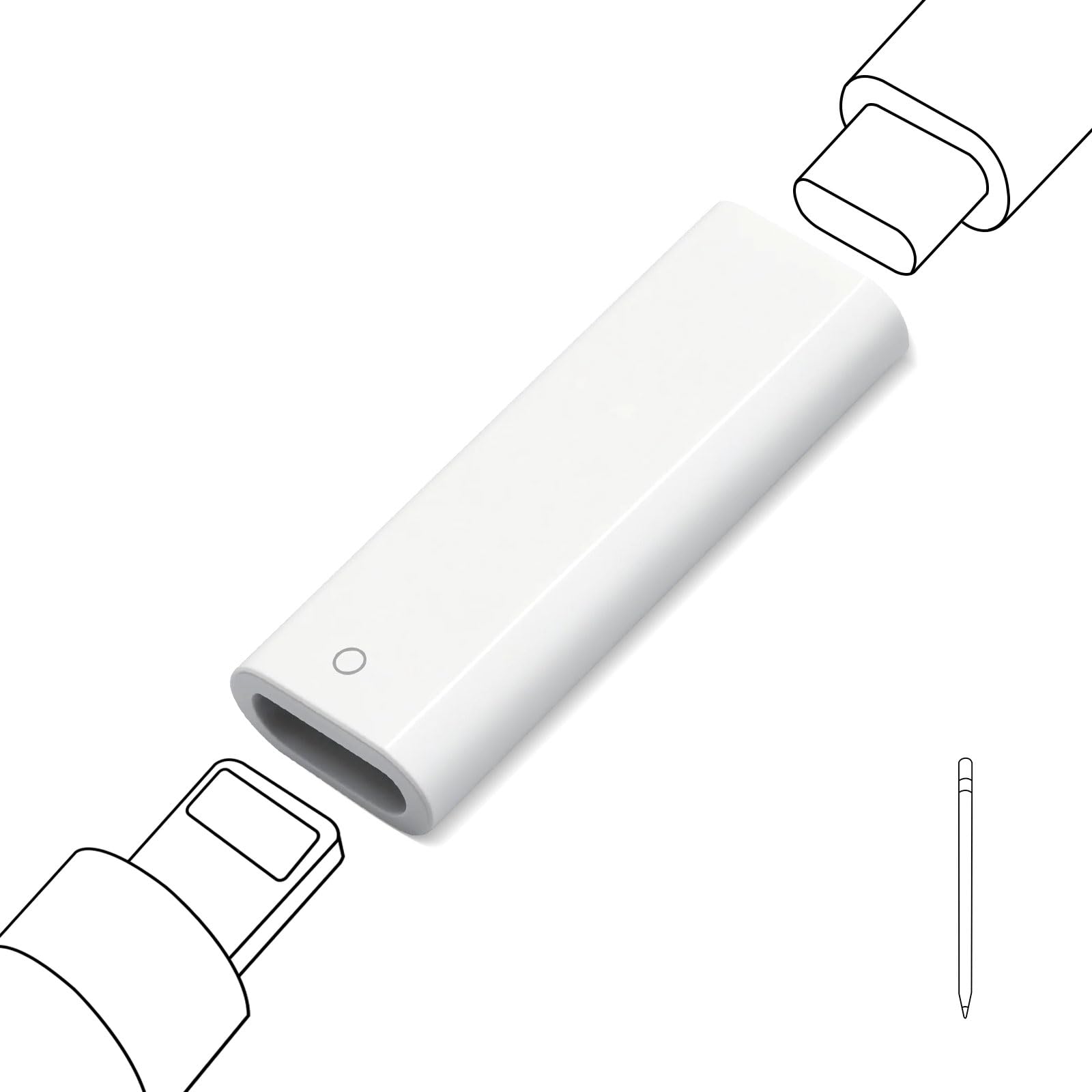 USB-C Buchse auf Lightnning Buchse Adapter Kompatibel mit Apple Pencil [MFi Zertifiziert], Adapter Apple Pencil 1st Gen auf USB c für iPad 11 10th Ladeadapter Unterstützt Bluetooth Angebot bei HelloDeals