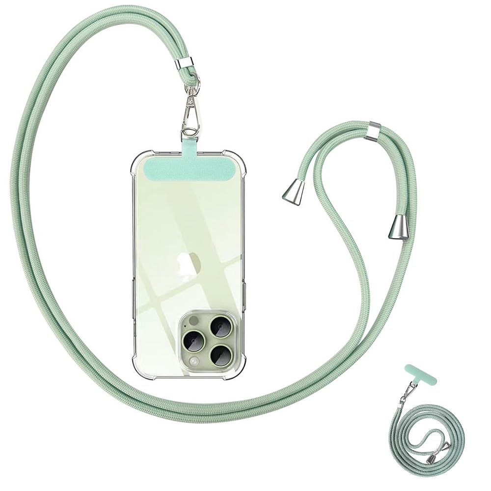 Anfire Handykette Universal für alle Smartphones,handyband zum umhängen mit Pad,Handyband Kordel Kette für Outdoor, Reise, Unterweg Handy-Halterung,Einstellbar und Abnehmbar. Grün Angebot bei HelloDeals