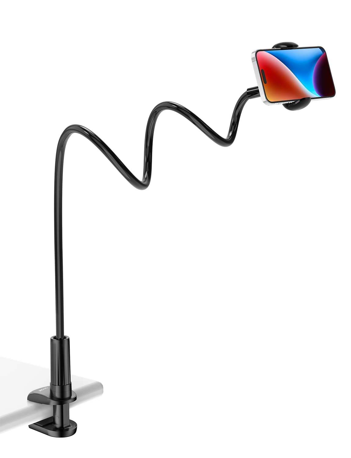 TRYONE Schwanenhals Handyhalter, Handy Halterung für Bett - Flexible Arm verstellbare Bett für iPhone 16 15 14 13 Pro XS Max XR X 8 7 6S Plus, Samsung S10 S9 S8 S7, 4-6,5 Zoll Handys, 70cm 01-Schwarz Angebot bei HelloDeals