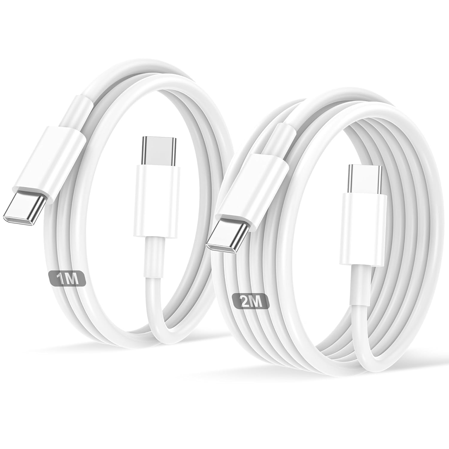 USB C auf USB C Kabel 2 Stück 1M+2M für IPhone Ladekabel für iPhone 17/Air/Pro/Pro Max,für IPhone 16/15/Plus/Pro/Pro max/für iPad Pro/Air/für MacBook Pro/Air handy TYPE C für Apple Schnellladekabel Weiß 1M+2M Angebot bei HelloDeals