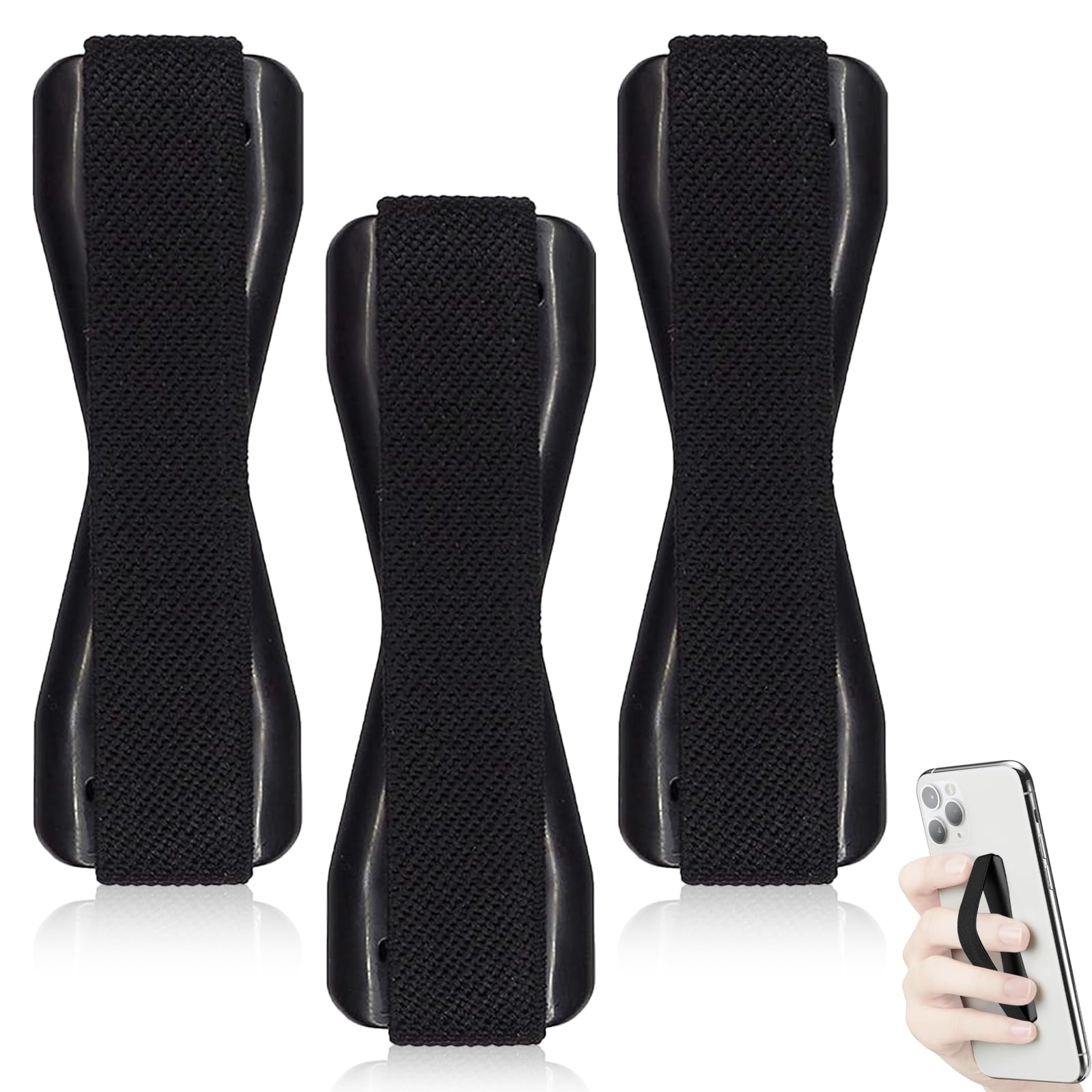 3 Stück Premium Smartphone Fingerhalter Handy Halter, Einhandbedienung Handy Halter Fingerhalter Griff Halter, Selfie Handy Halter Selbstklebender Handy Griff Angebot bei HelloDeals