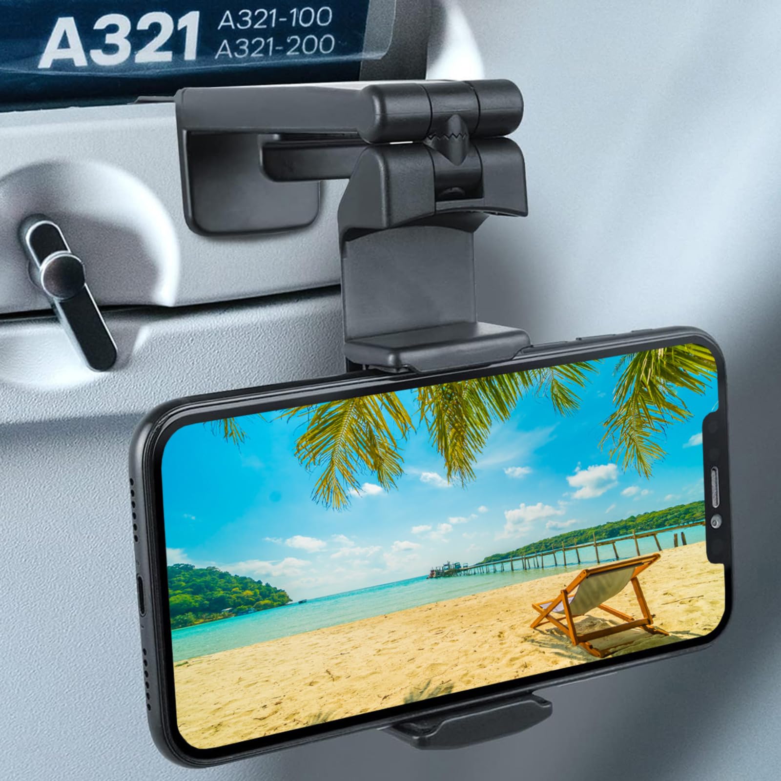 Wicked Chili 1x Universal Handyhalterung für Flugzeug, Reise, Küche, Office - 360 Grad Klemmhalterung, iPhone & Samsung Galaxy Monitor Halterung - Reise Gadget Ständer Handyhalter Tisch (Patentiert) 1x Smartphone Travel Holder Angebot bei HelloDeals