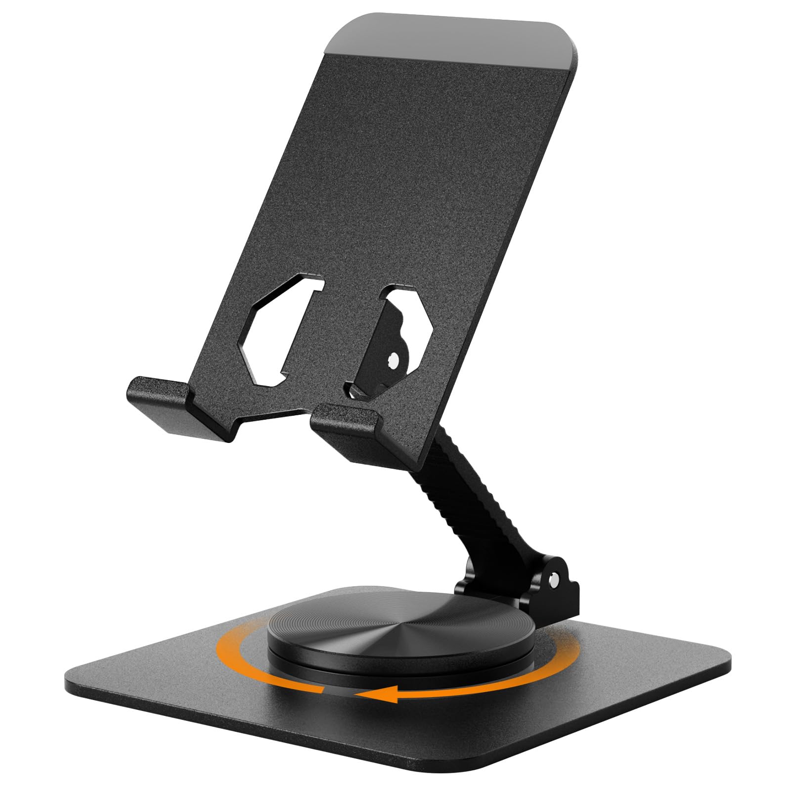 Euqvunn 360° Drehbarer Handyhalterung Tischständer, Höhenverstellbar Handy Ständer Klappbar, Universal Händyhalterungen für alle Mobiltelefone und Tablets, Schwarz Angebot bei HelloDeals