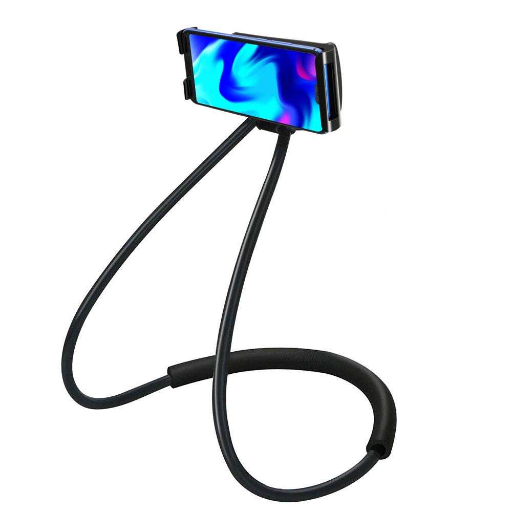 LYTIVAGEN Neck Phone Holder, Universal Schwanenhals Handyständer Lazy Handyhalter 360° Grad Drehung, Flexibel Handyhalterung für Smartphones,Mini Tablets (Schwarz) Angebot bei HelloDeals