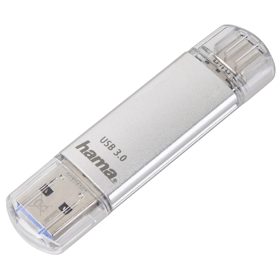 Hama 128GB USB-Speicherstick mit USB 3.0&USB 3.1-Type-C (2-in-1 USB-Stick, z.B.für Android Handy, Tablet, Computer, Notebook, MacBook, OTG, 40MB/s) USB-Typ-C Handy-Stick, Doppel Memory-Stick Silber 128 GB Angebot bei HelloDeals