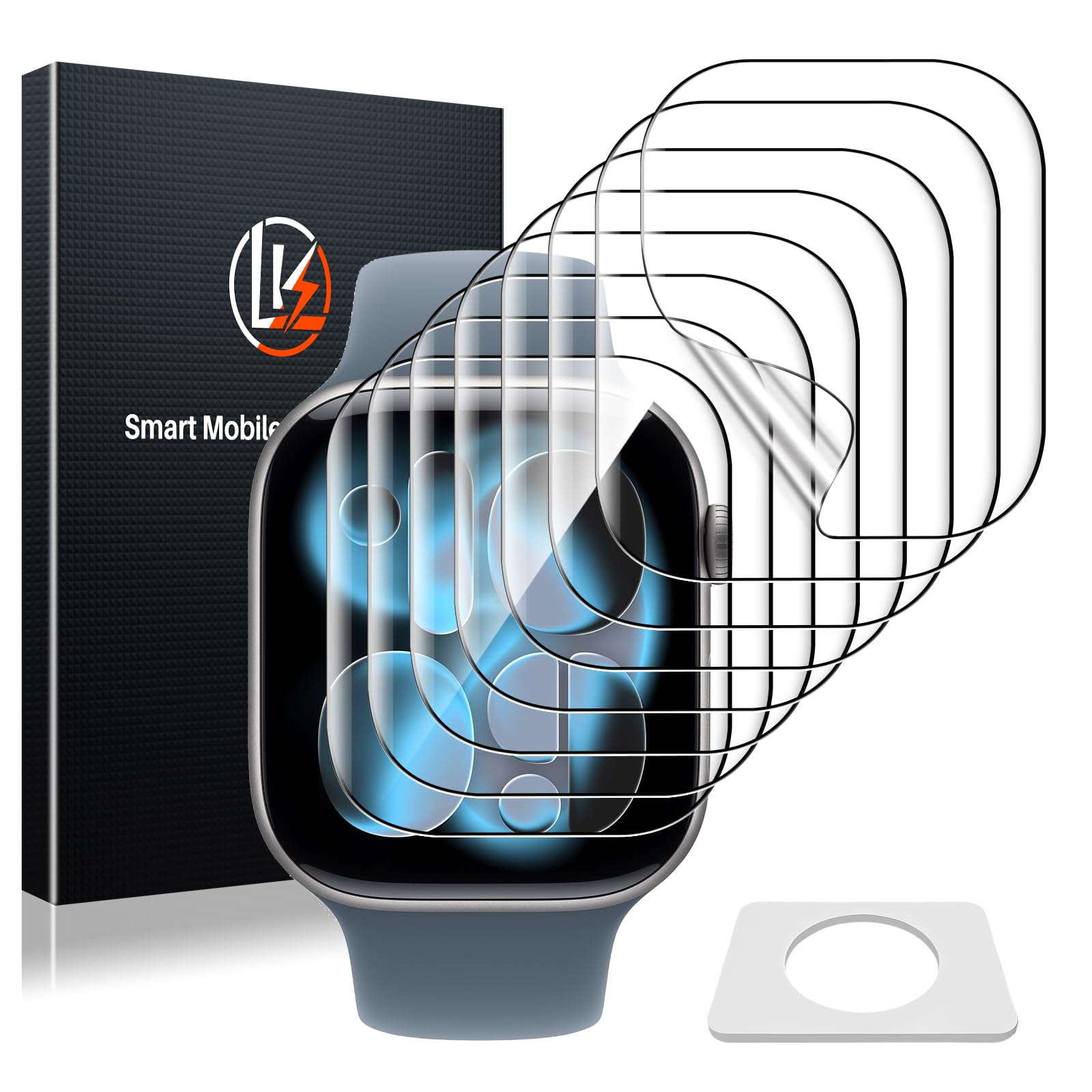 LK 8 Stück Schutzfolie für Apple Watch Series 11/10 46mm, HD Klar Flexible TPU, Anti-Staub, Blasenfrei, Selbstheilungsfähigkeit, Volle Abdeckung Displayfolie für iWatch 46mm Apple Watch Series 11/10 46mm Klar Angebot bei HelloDeals