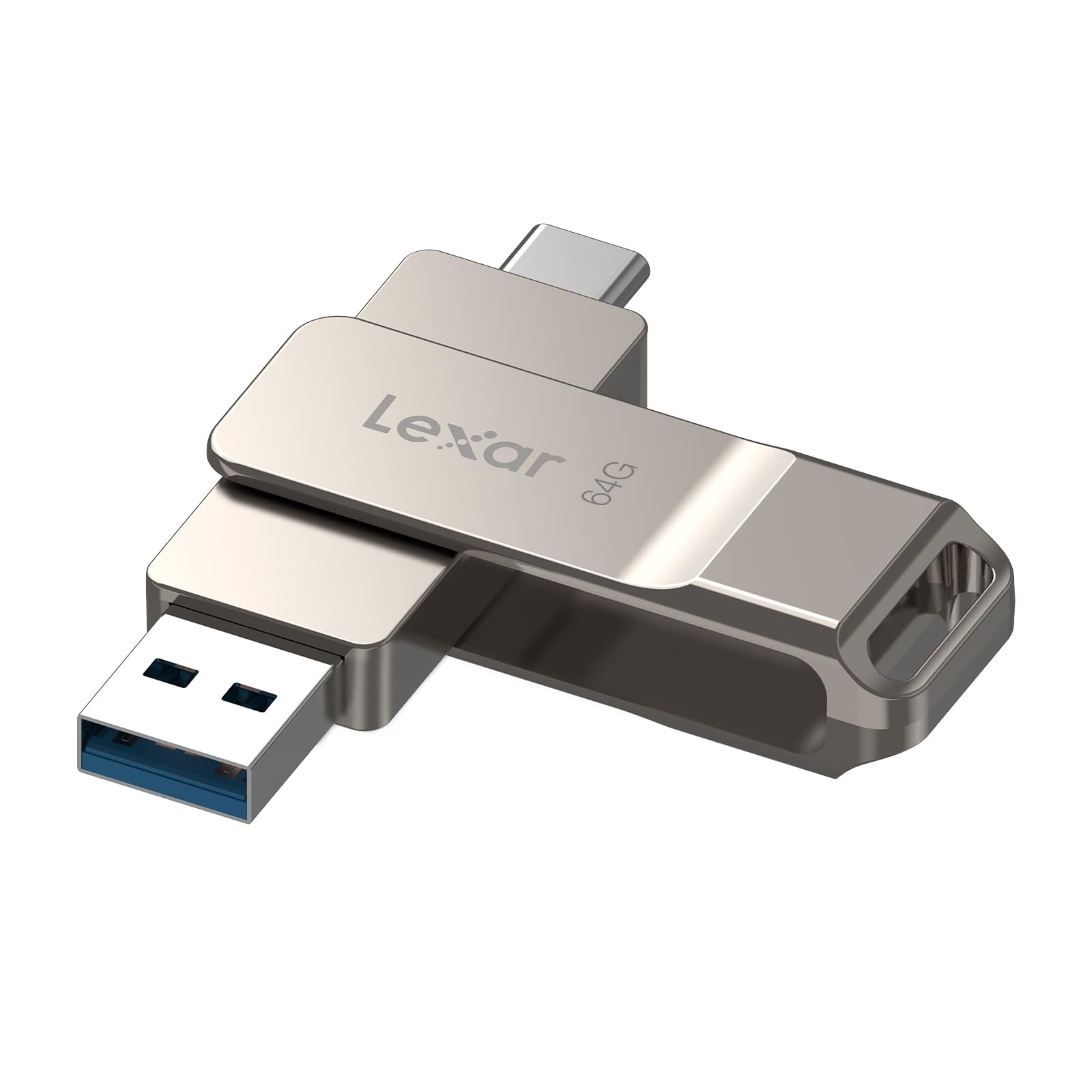 Lexar D40E 64 GB Dual USB 3.2 Gen 1 Type-C Jump Drive, USB-C Flash Drive, Metallgehäuse, Schwenkbares Design, Thumb Drive, Kompatibel Mit iPhone 16 64GB Angebot bei HelloDeals
