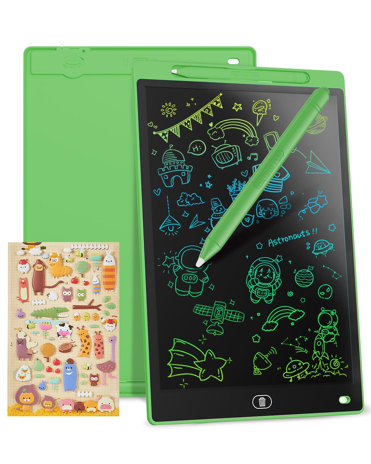 LCD Schreibtafel 10 Zoll, Genialba Buntes LCD Schreibtablett, Geschenk für Kinder, LCD Writing Tablet, Elektronischer Tablette, Grafiktablett für Kinderspiele 2 3 4 5 6 7 Jahre Jungen Mädchen (Grün) 10 Zoll Grün Angebot bei HelloDeals