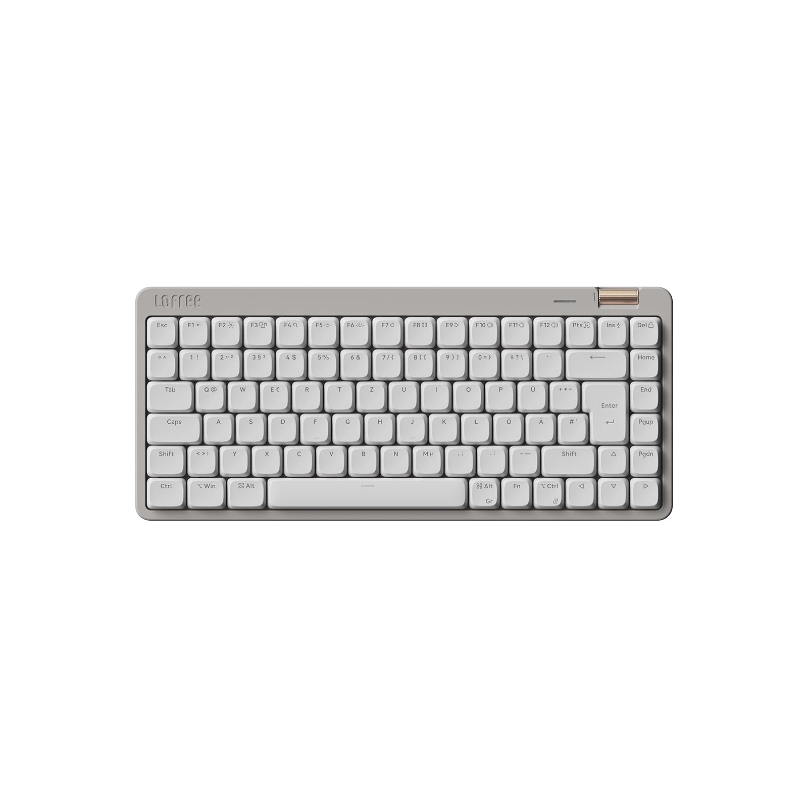 Flow Lite84 Tasten Low Profile Mechanische Tastatur (Deutsches Layout QWERTZ) - Kabellos Bluetooth/2.4G/Kabel, Swappable mit Specter Linearen Switches, Wiederaufladbar - Für Win&Mac (Marmor Grau) Angebot bei HelloDeals