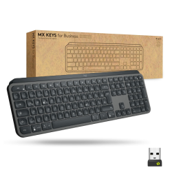 Logitech MX Keys for Business kabellose Tastatur mit Tastenbeleuchtung, leise Tasten Perfect Stroke, Logi Bolt, Bluetooth, wiederaufladbar, Windows/Mac/Chrome/Linux, Deutsches QWERTZ-Layout - Graphit Angebot bei HelloDeals