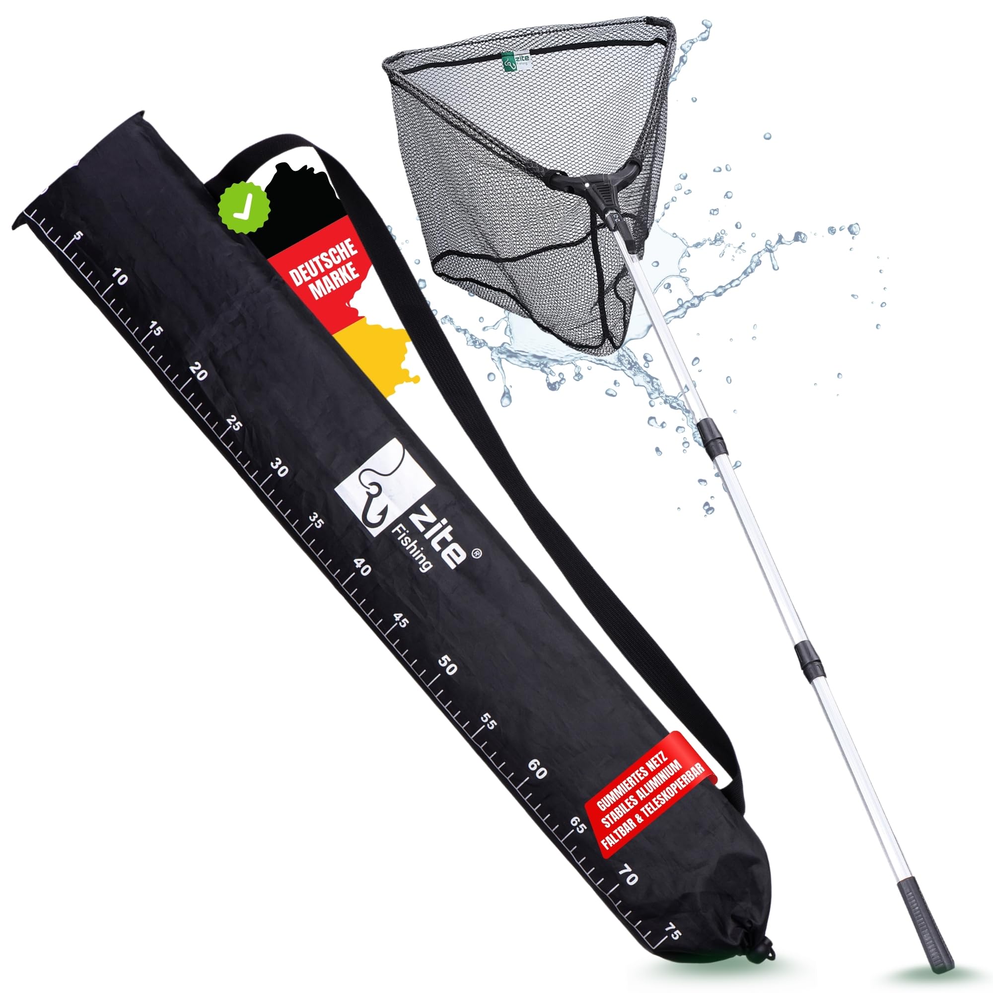 Zite Fishing Teleskop Kescher Angeln 160-210cm I Kescher gummiert, Diverse Längen erhältlich I Angel-Kescher Unterfangkescher gummiert Angelkescher-gummiert Käscher Raubfisch Kescher-Angeln-gummiert 210.0 Zentimeter Angebot bei HelloDeals