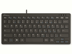 MediaRange kabelgebundene Kompakt-Tastatur mit 78 ultraflachen Tasten, QWERTZ, schwarz Angebot bei HelloDeals