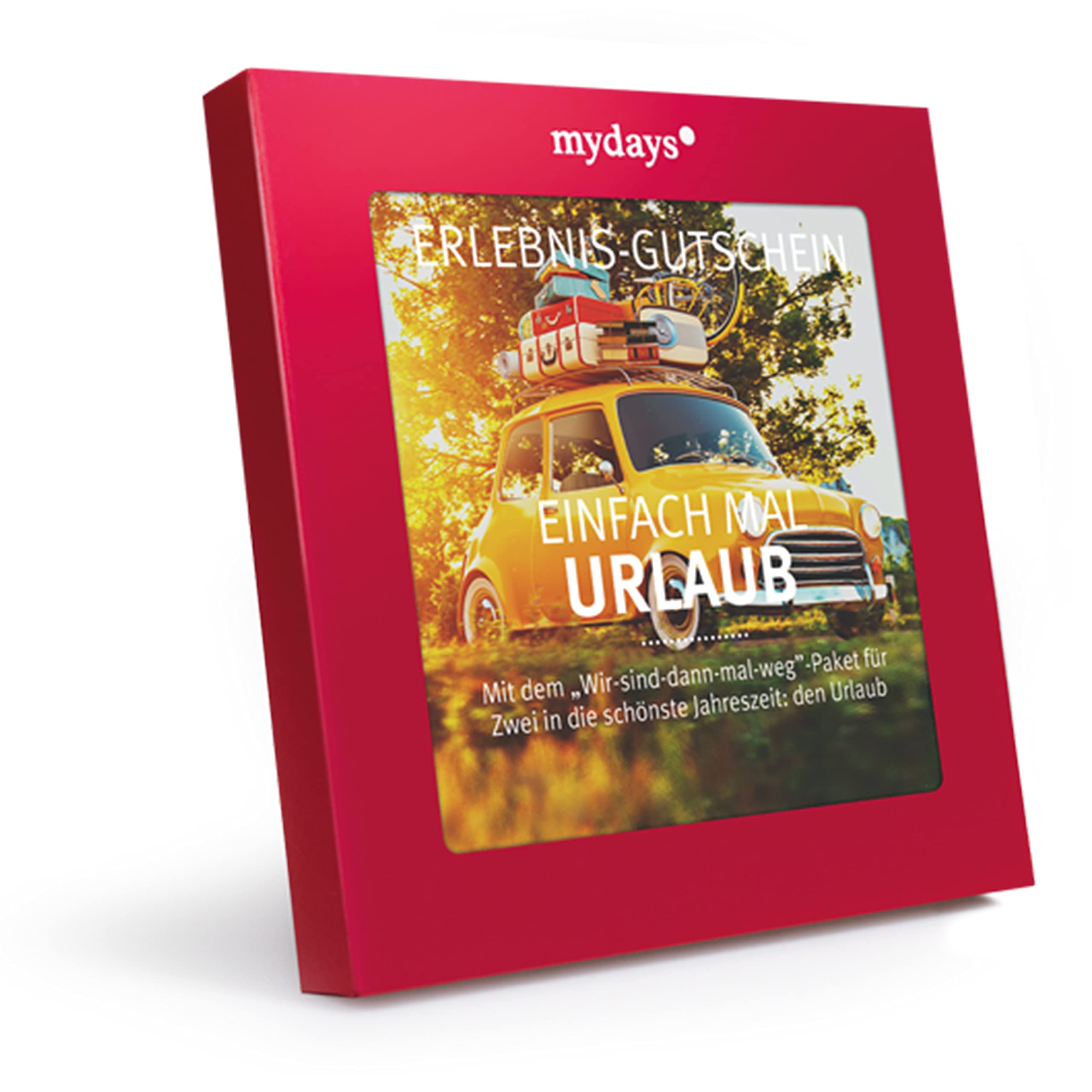 Hotel-Gutschein / mydays / EINFACH MAL URLAUB / 4 Übernachtungen für 2 Personen / über 150 Hotels / Geschenkidee für Paare / Inklusive Geschenkbox Angebot bei HelloDeals