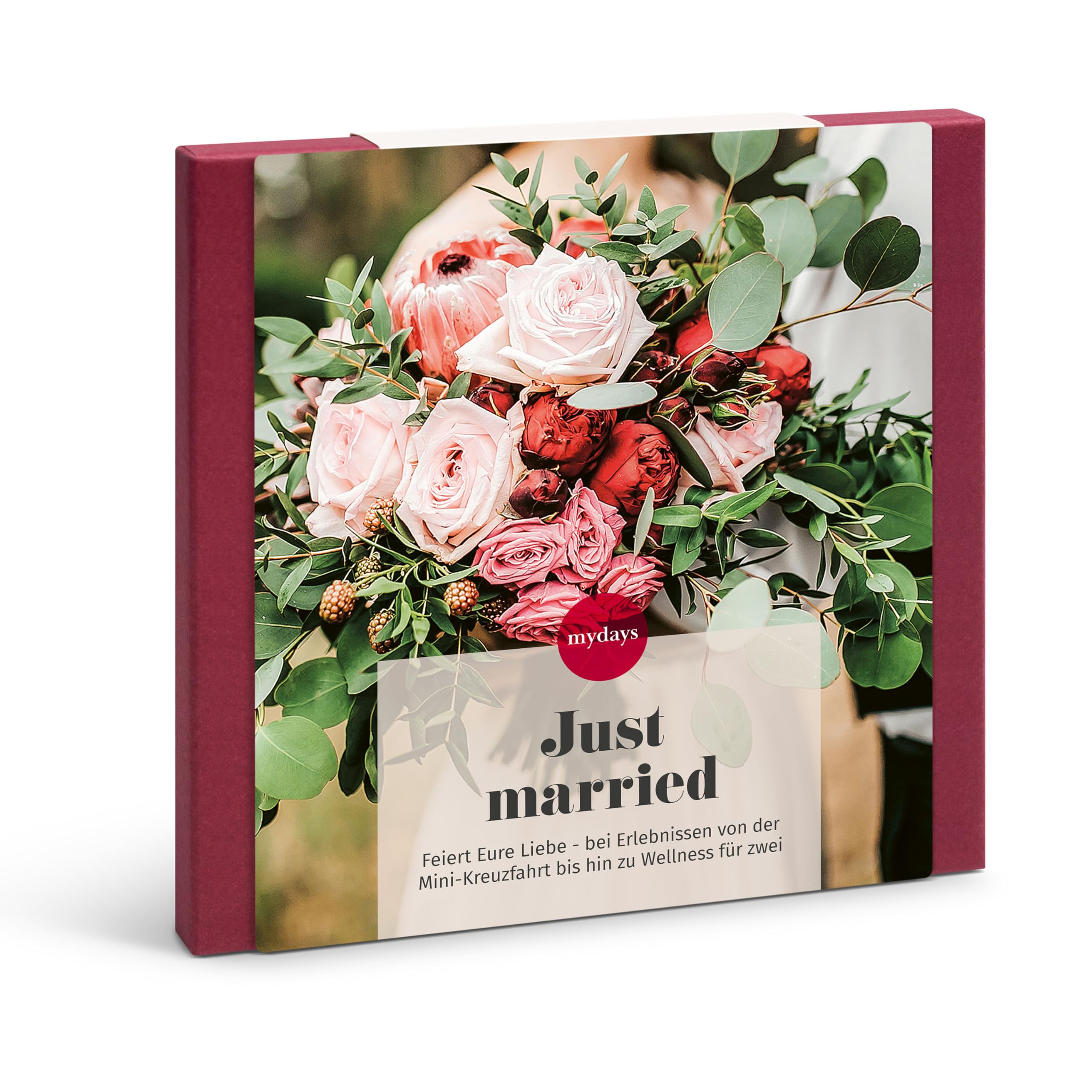 mydays Geschenkbox Just Married, Hochzeitsgeschenk für 2 Personen, freie Erlebnis-Auswahl an ca. 419 Orten Angebot bei HelloDeals