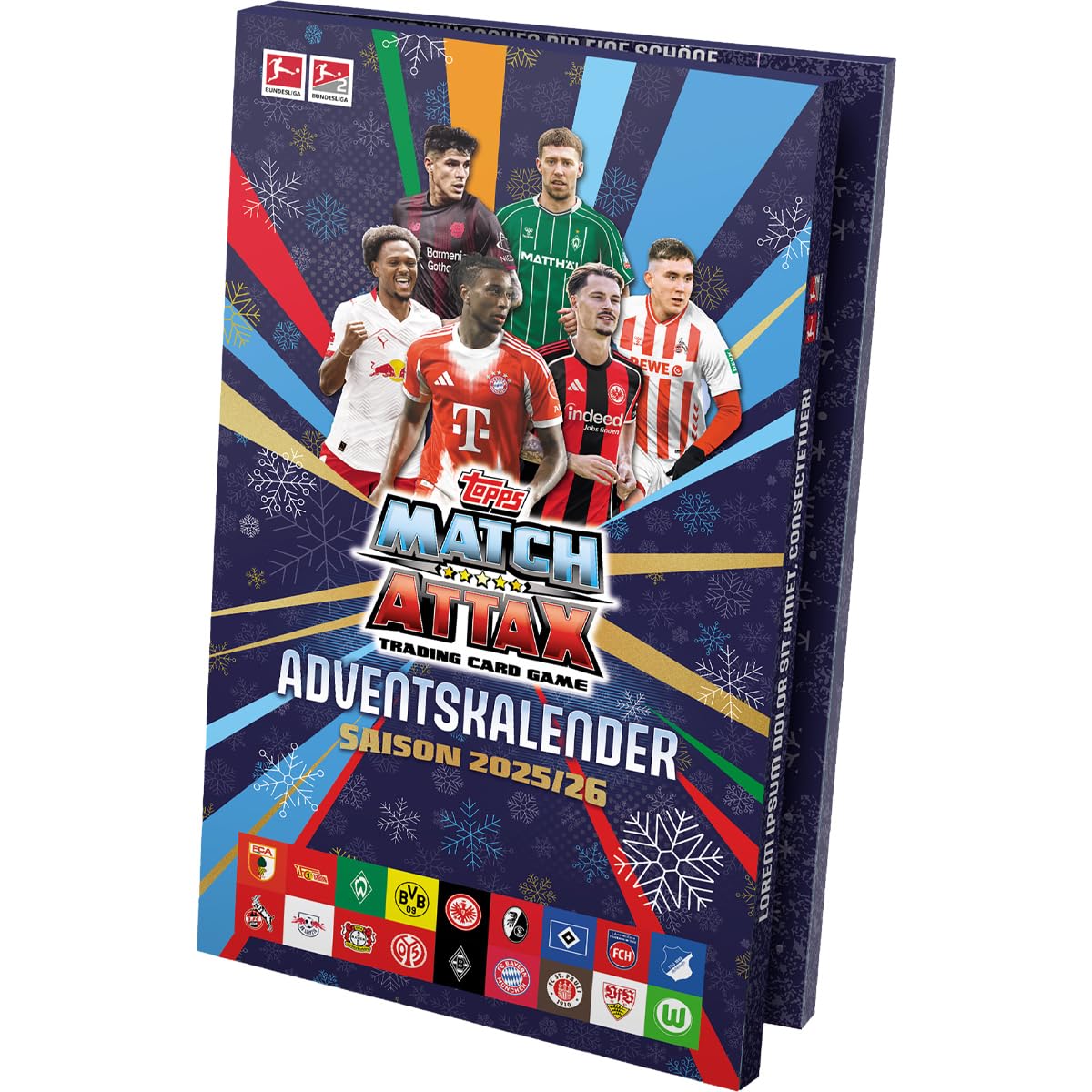 Fussball Bundesliga Match Attax Sammelkarten 2025/26 | 1x Christmas Box | Sammelbox mit 133 Karten inkl. 4 Limited Editions & exklusiven Holiday Karten | Fußball Trading Cards Angebot bei HelloDeals