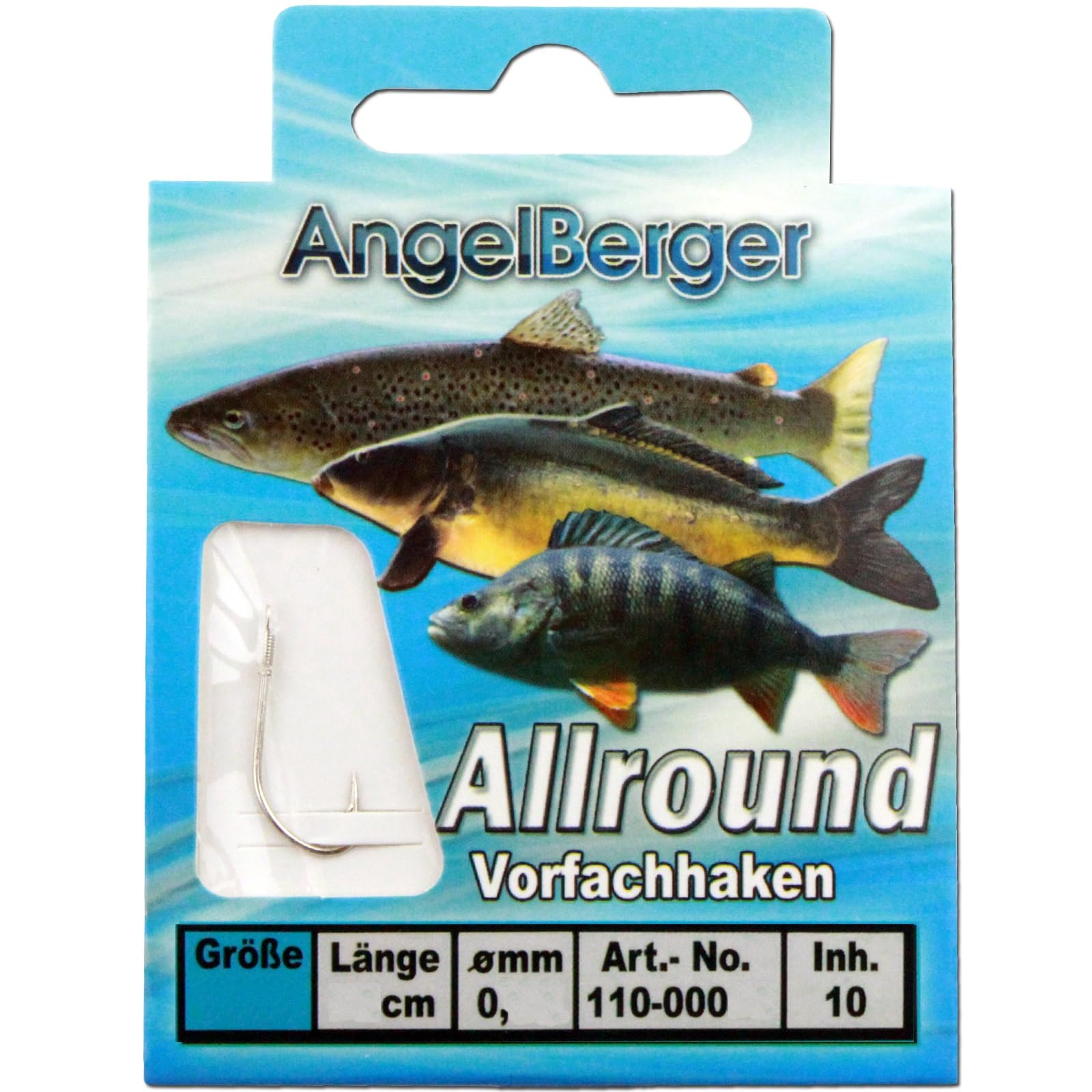 Angel Berger Vorfachhaken gebundene Haken Allround Gr.10 0.18mm Angebot bei HelloDeals