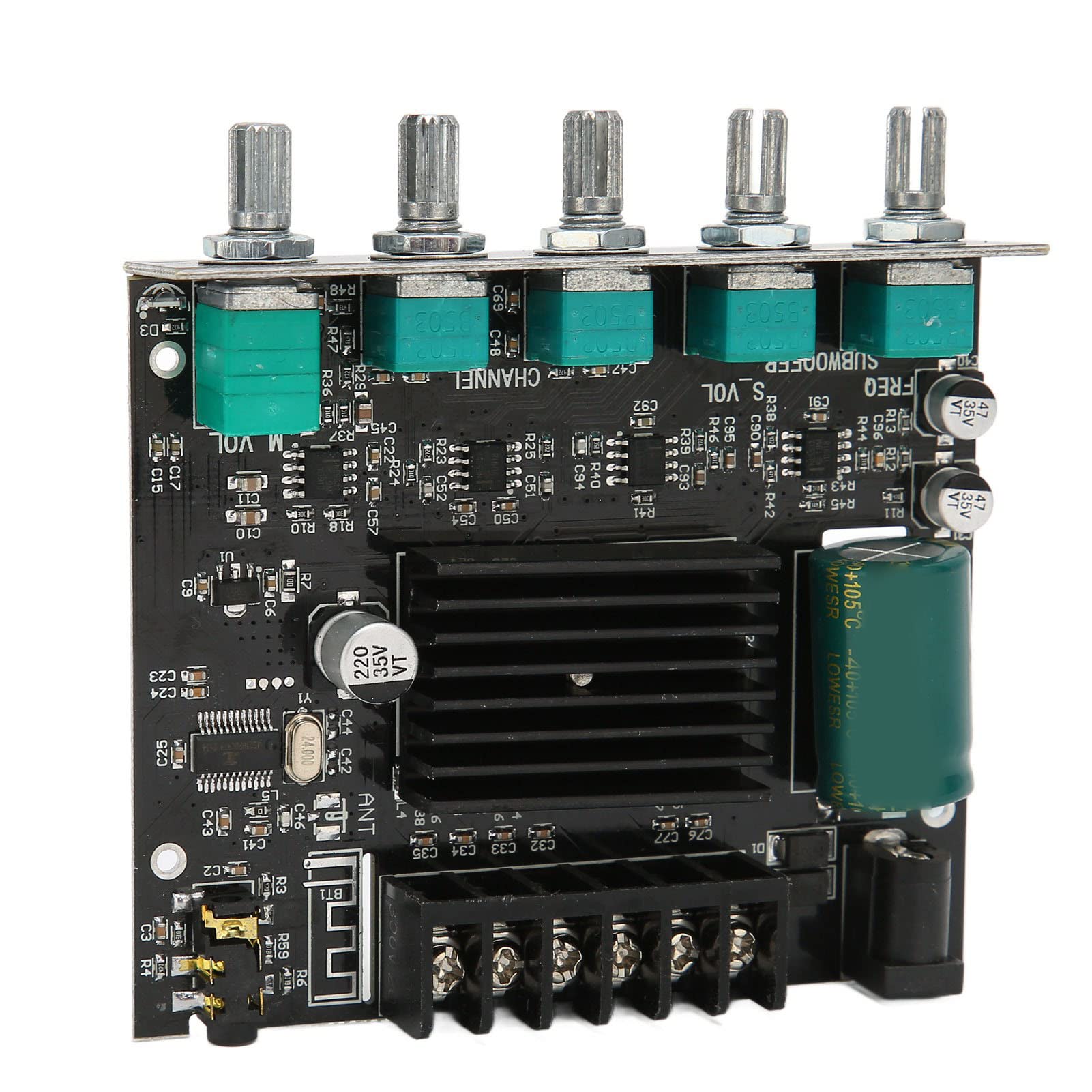 Sxhlseller ZK-MT21 2.1 Kanal Bluetooth 5.0 Amplifier-Karte, 50W X2 + 100W-Subwoofer-AMP-Modul mit Treble & Bass Control für DIY-Lautsprecher-DC 12V-24V Stereo-Audioempfänger Angebot bei HelloDeals