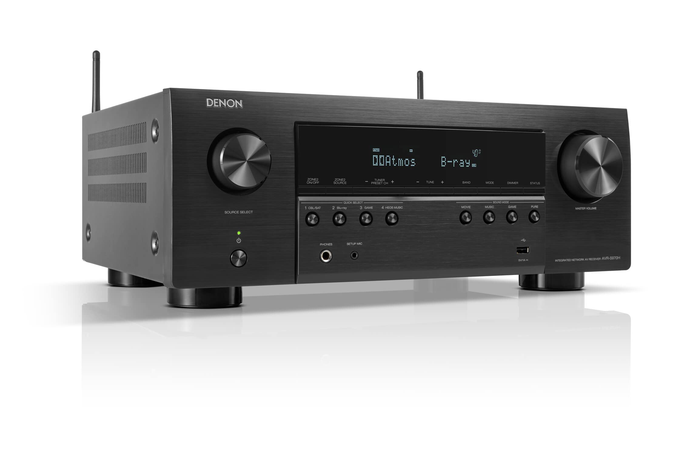 Denon AVR-S970H 7.2-Kanal AV-Receiver, HiFi Verstärker mit Dolby Atmos, DTS:X, 6 HDMI Eingängen und 2 Ausgängen, 8K HDMI, Bluetooth, WLAN, AirPlay 2, HEOS Mulitroom, Alexa kompatibel AVR-S970H 7.2 Ch, 185 W Angebot bei HelloDeals