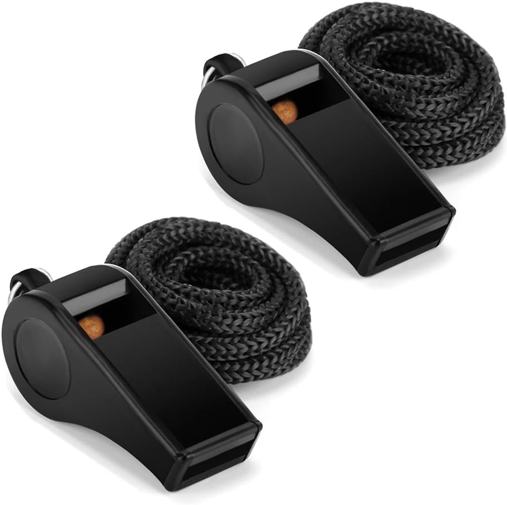 Fya Pfeife, professionelle Sportpfeife mit Umhängeband, laute, klare schwarze Pfeife, ideal für Trainer, Schiedsrichter und Beamte Angebot bei HelloDeals