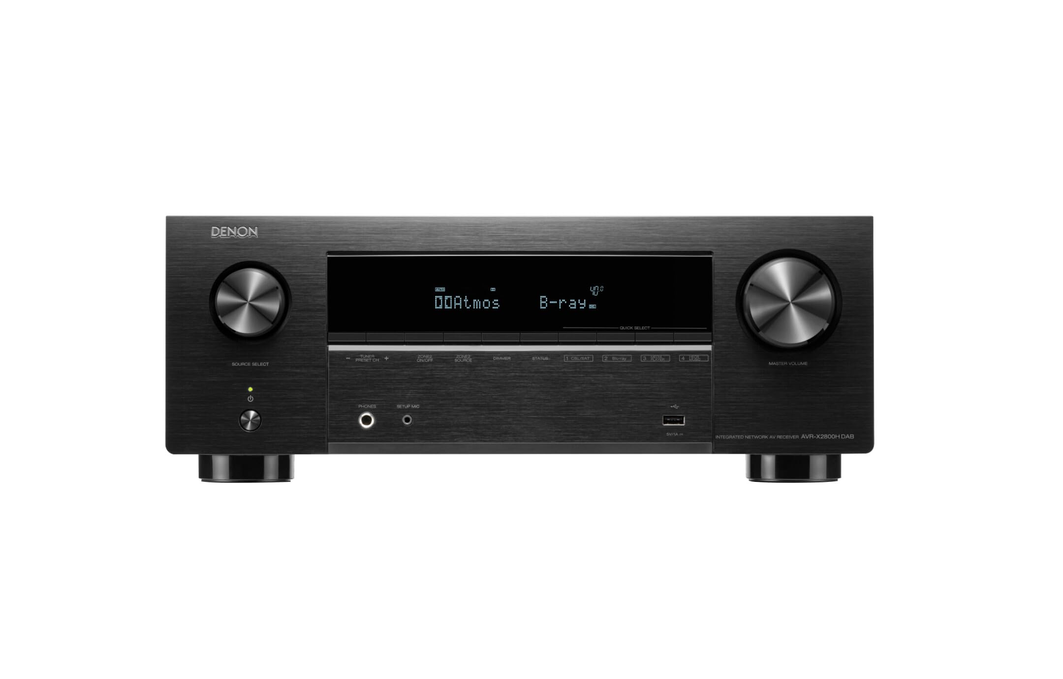Denon AVR-X2800HDAB 7.2-Kanal AV-Receiver, HiFi Verstärker mit Dolby Atmos, DTS:X, 6 HDMI Eingängen und 2 Ausgängen, 8K HDMI, Bluetooth, DAB, WLAN, AirPlay 2, HEOS Mulitroom, Alexa kompatibel, schwarz Mit Digital Radio Angebot bei HelloDeals