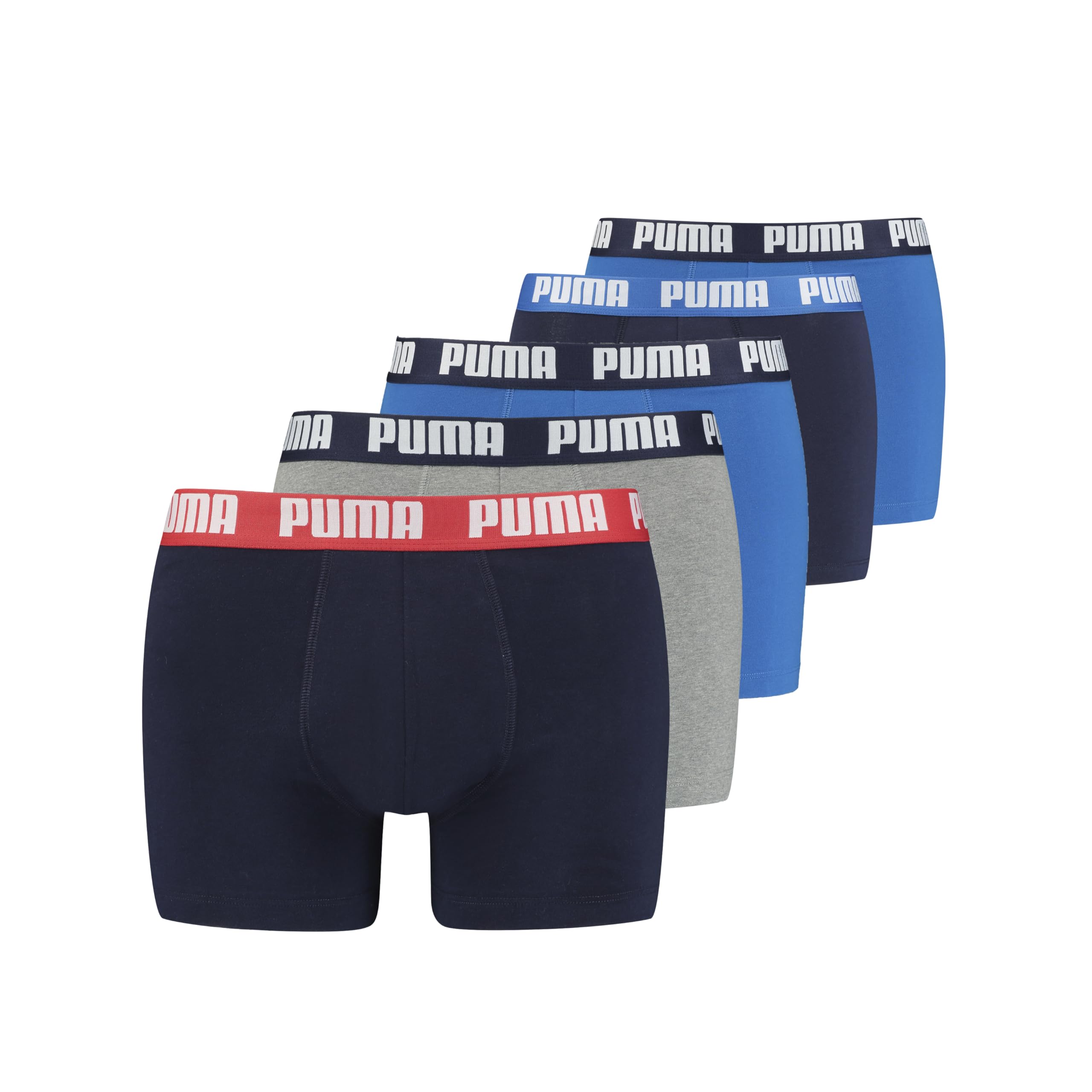 Puma Herren Boxer Unterwäsche (5er Pack) XL Blue / Grey Angebot bei HelloDeals