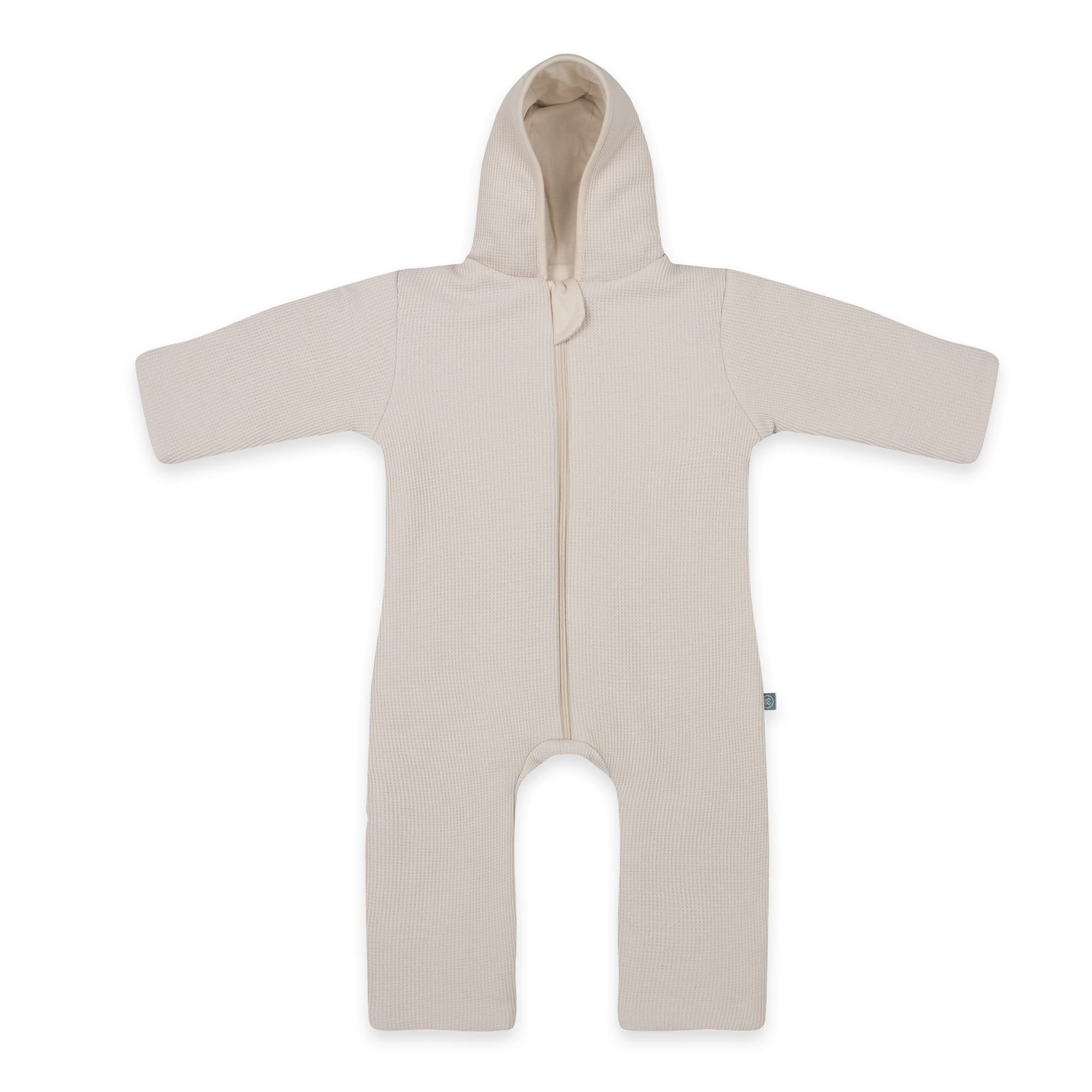emma & noah Overall Baby, Mitwachsend, Baby Anzug mit Kapuze, Umschlagbare Beine und Ärmel, Wattiert und Gefüttert, Weich und Warm, Ideal für Herbst, Winter und Frühling 74-80 Essential Beige Angebot bei HelloDeals