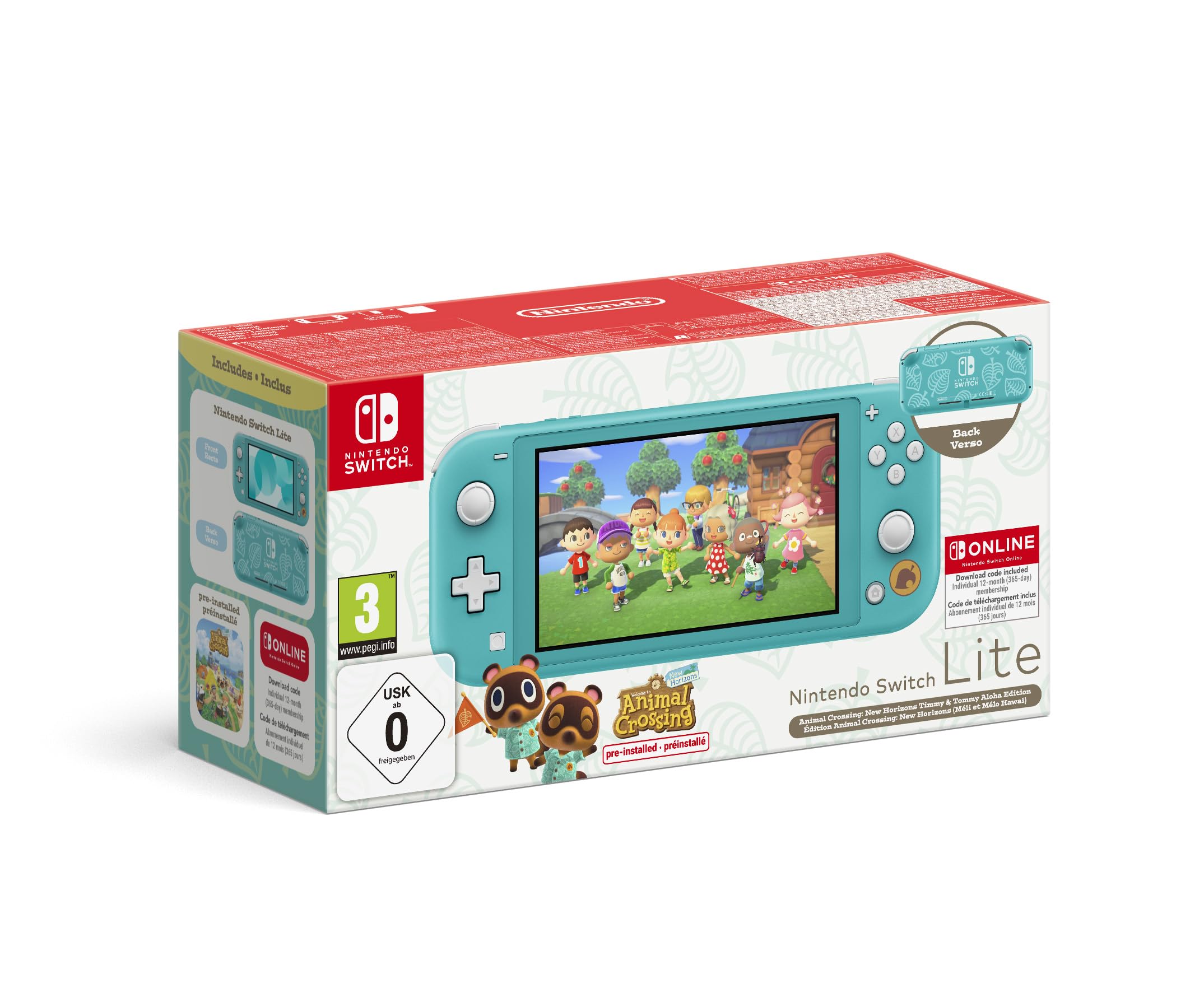 Nintendo Switch Lite Animal Crossing: New Horizons Nepp-und-Schlepp-Edition Switch Online 12-monatige Mitgliedschaft Angebot bei HelloDeals