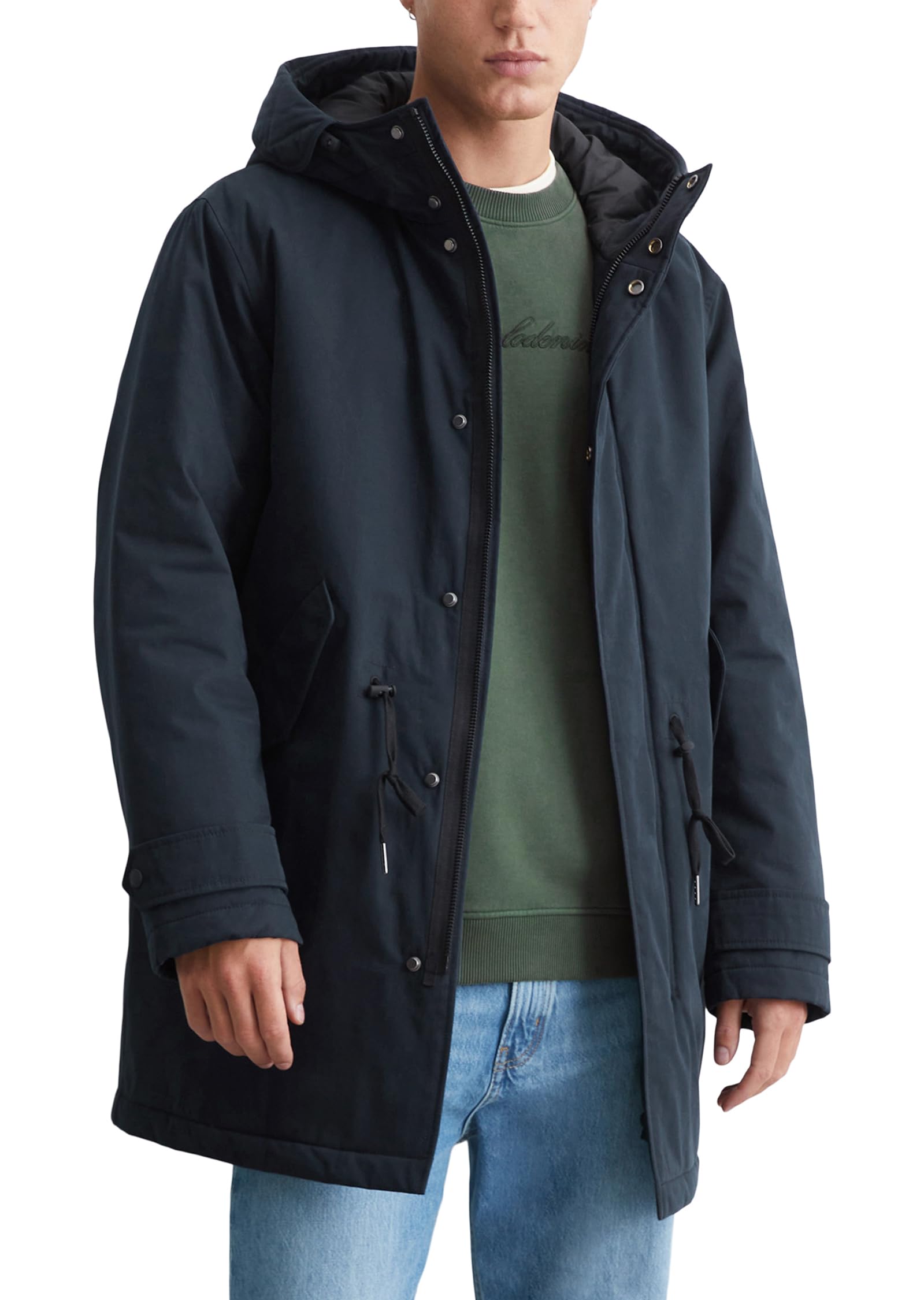 Marc O'Polo Denim Herren Parka mit Kapuze wasserabweisend XL True Navy Angebot bei HelloDeals