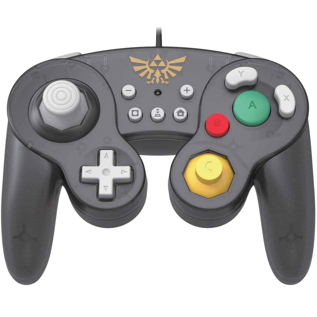HORI Battle Pad (Zelda) Controller im GameCube Stil für Nintendo Switch - Offiziell Lizenziert Zelda - Schwarz Kabelgebundene Gamecube Nintendo Switch Controller Single Angebot bei HelloDeals