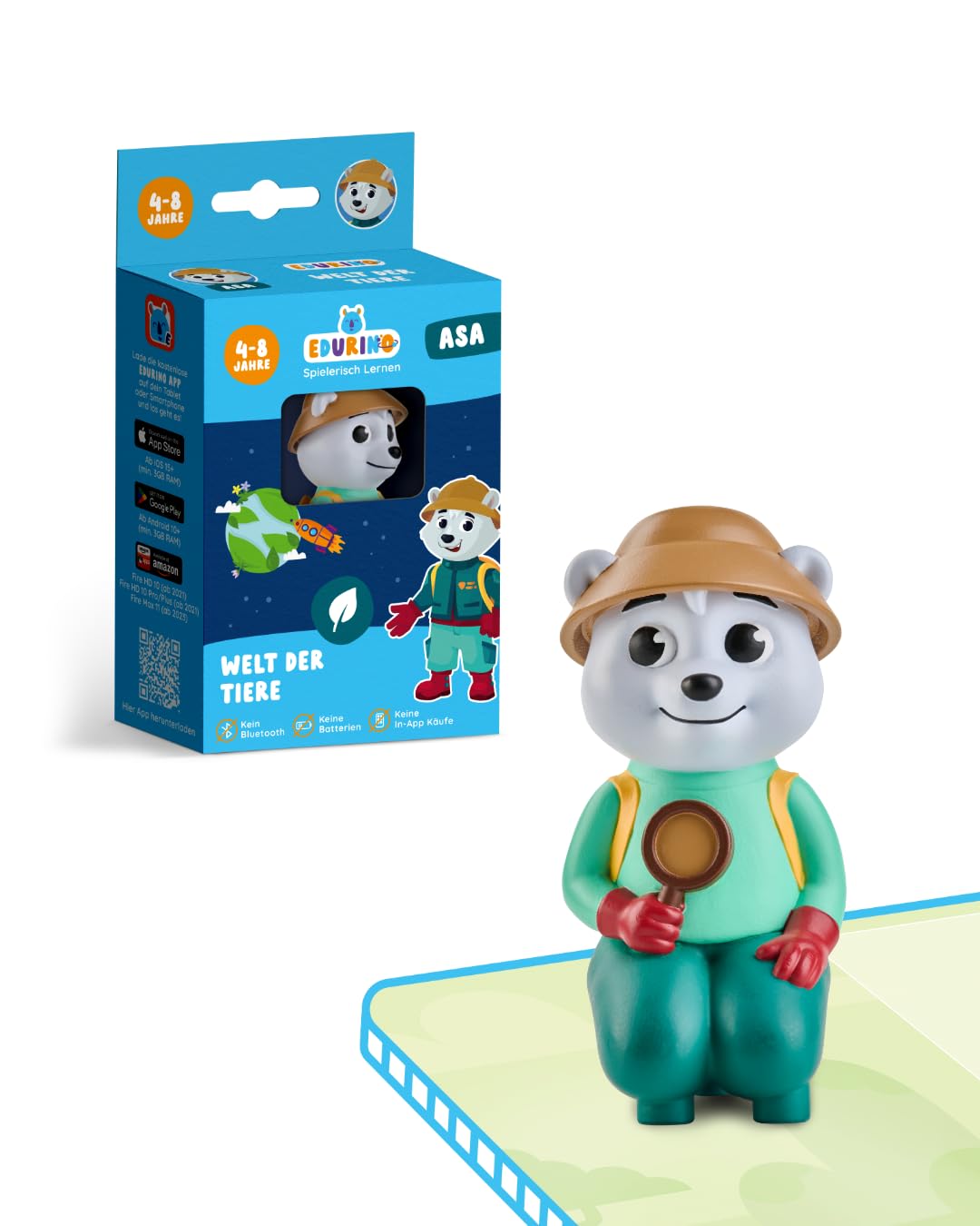 Edurino Figur ASA Welt der Tiere bis 10 (Stufe 2) ab 4 Jahren inkl. App | Innovatives & digitales Lernspiel | Vielfältige Tierwelten erkunden | Lebensräume erforschen Angebot bei HelloDeals