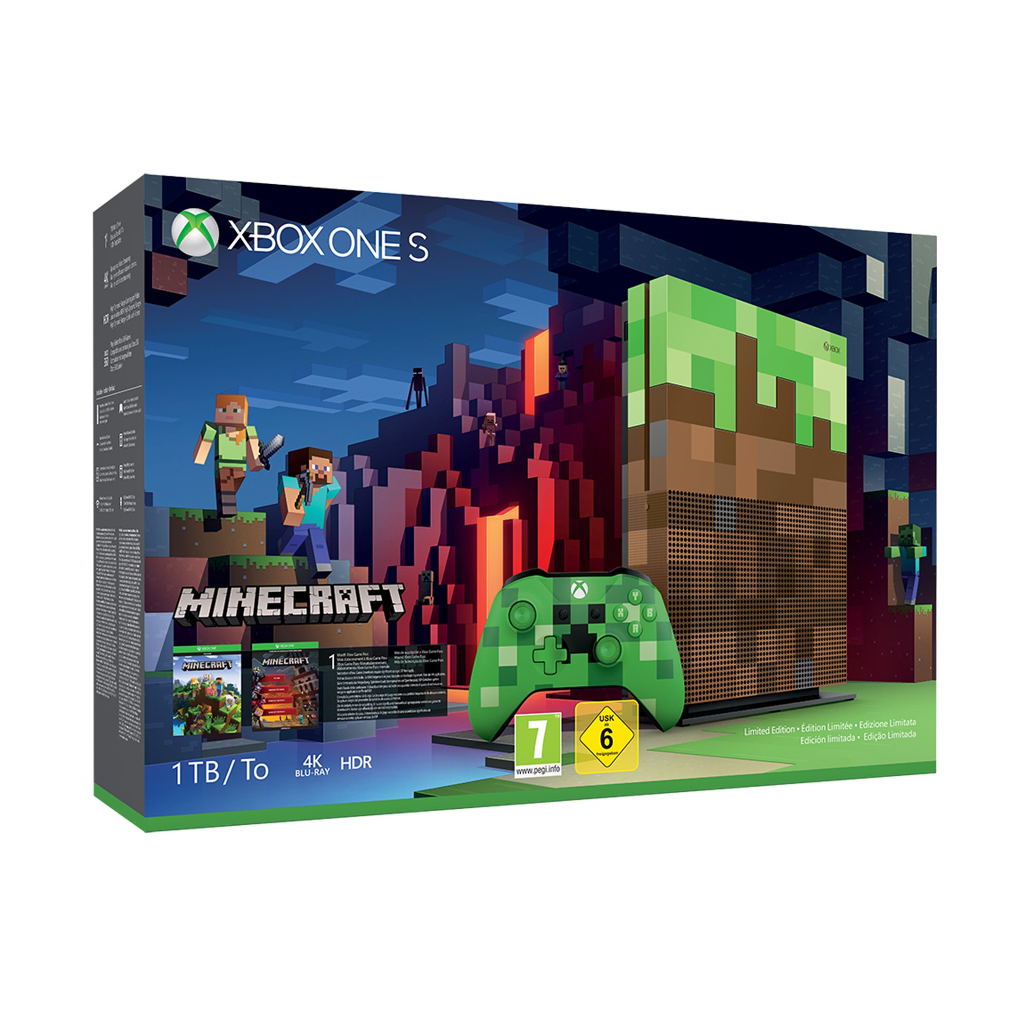 Xbox One S 1TB Konsole + Minecraft - Limited Edition Bundle Angebot bei HelloDeals