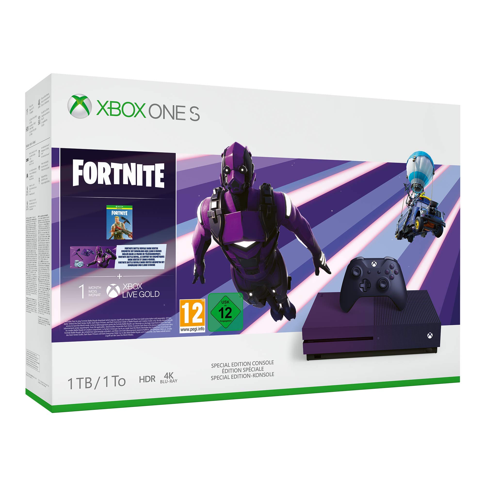 Microsoft Xbox One S 1TB – Fortnite Special Edition Bundle Angebot bei HelloDeals