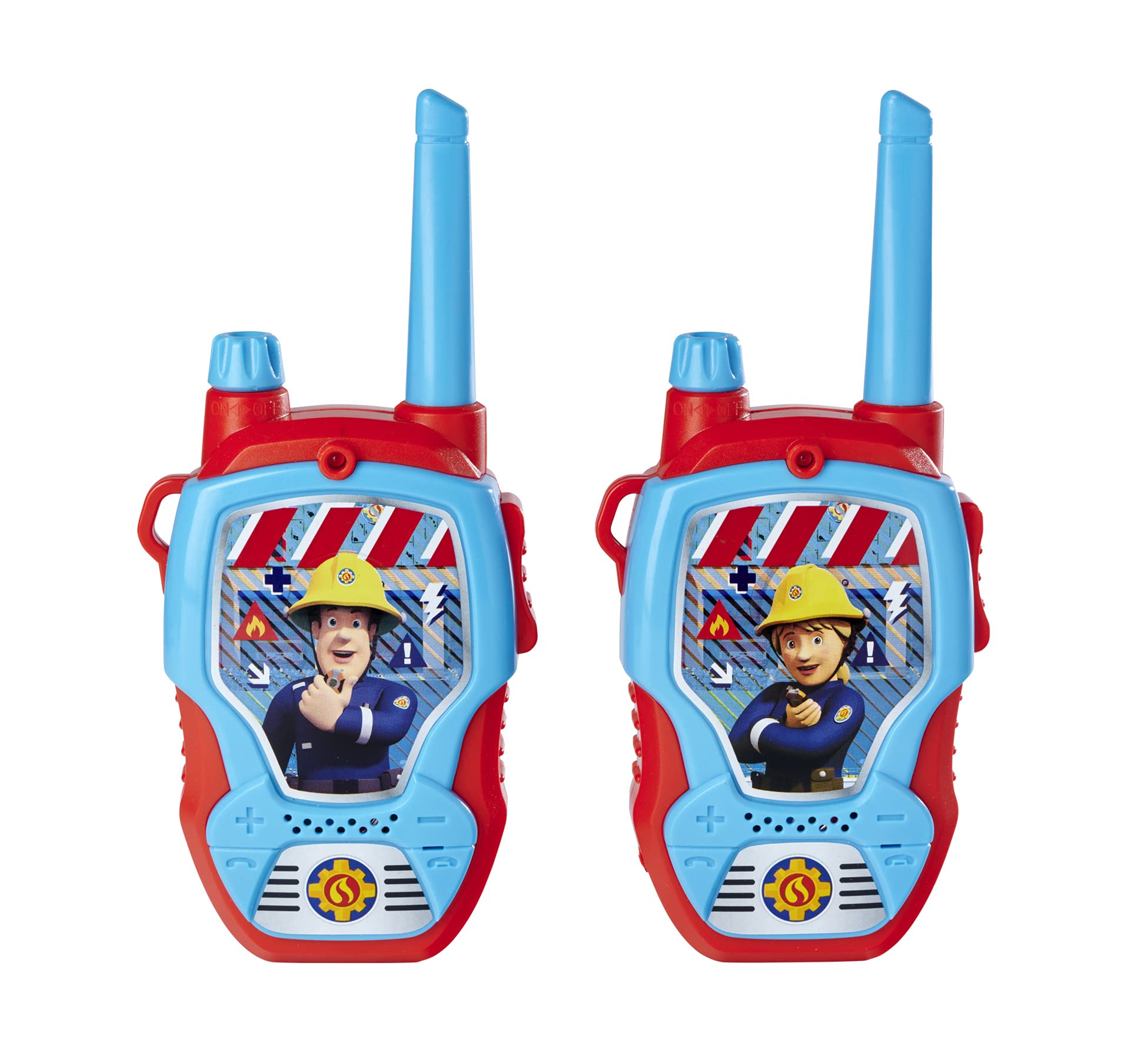 Dickie Toys Feuerwehrmann Sam Walkie Talkies für Kinder ab 4 Jahren - 2 Funkgeräte, 100m Reichweite, kindgerechte Lautstärke, Robustes Gehäuse - Rote Walkie Talkie Kinder Spielzeug - 203092005 Angebot bei HelloDeals