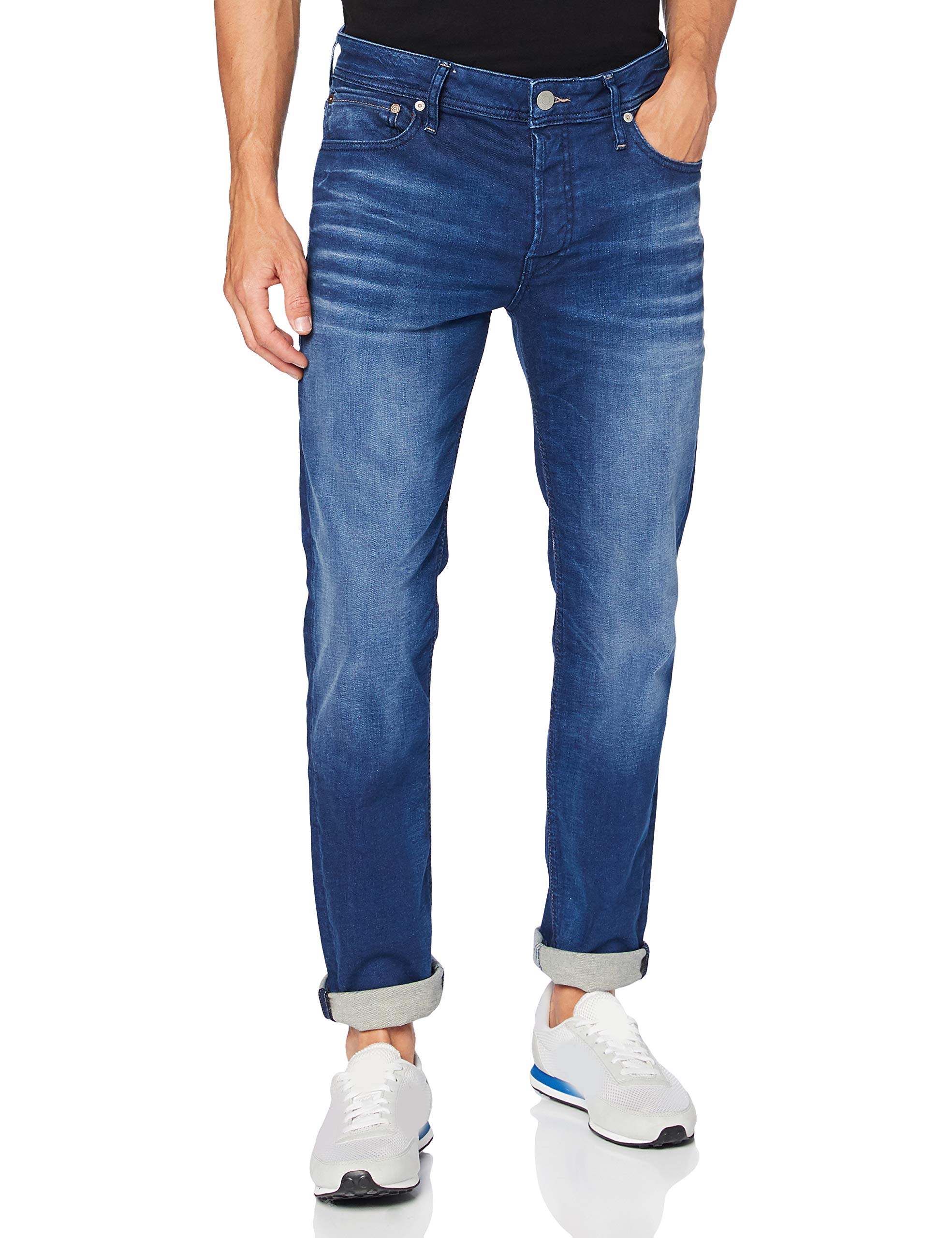 JACK & JONES Male Slim Fit mit geradem Bein JJITIM JJORIGINAL AM 782 50SPS NOOS Slim Fit mit geradem Bein 33W / 32L Blue Denim Angebot bei HelloDeals