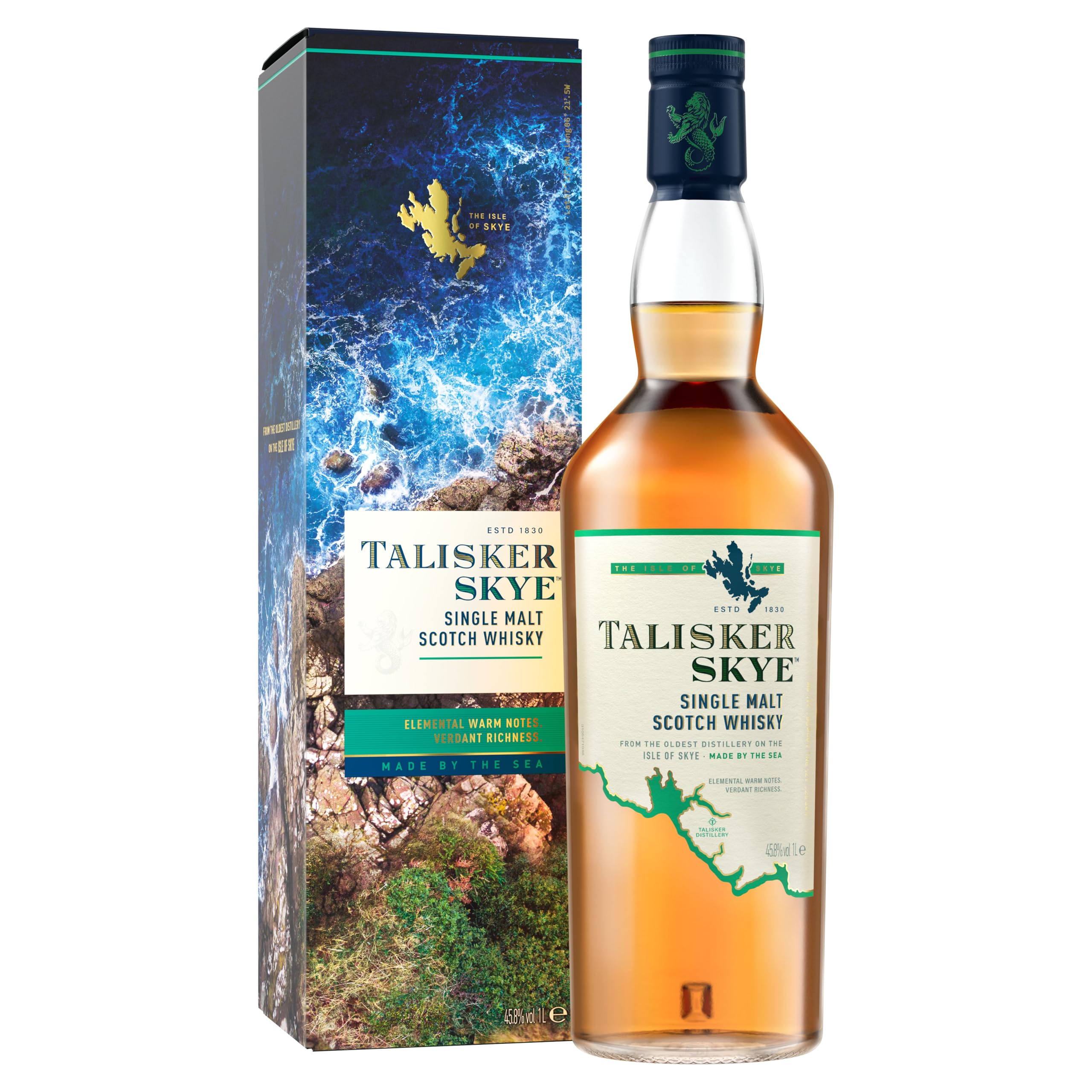 Talisker Skye, Single Malt Scotch Whisky, aromatischer Single Malt, handgefertigt von der schottischen Insel Skye, 45.8% vol, 700ml Einzelflasche | Angebot bei HelloDeals