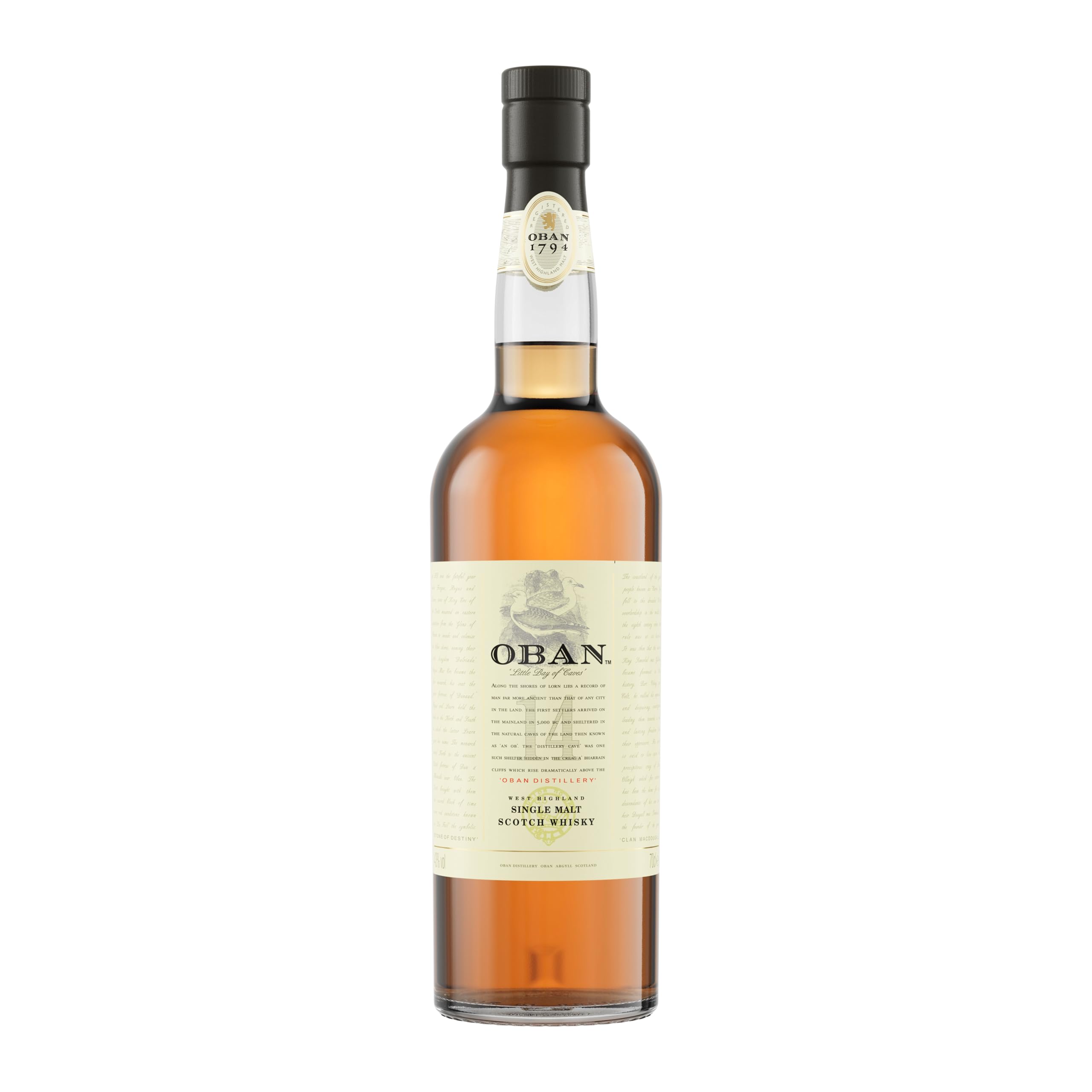 OBAN 14 Jahre, Single Malt Scotch Whisky, aromatischer, handgefertigt aus den schottischen Highlands, 43% vol, 700ml Einzelflasche | Angebot bei HelloDeals