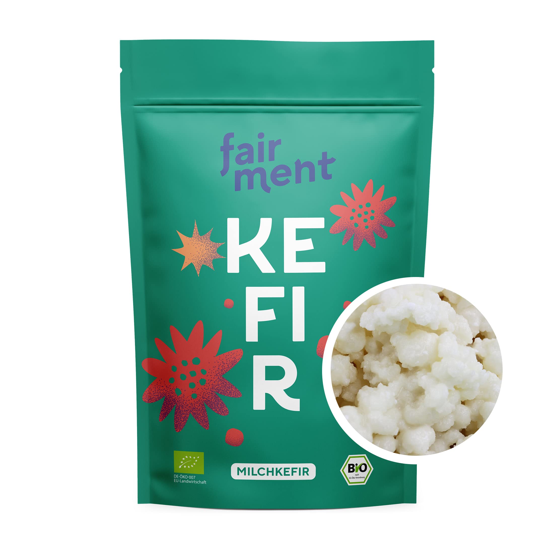 Fairment Starterkultur Kefir | Bio Milchkefir einfach selber machen | Kefir mit Langlebigen Knollen | Mit deutscher Schritt-für-Schritt-Anleitung | 1x Bio Kultur Kefir Knollen Angebot bei HelloDeals