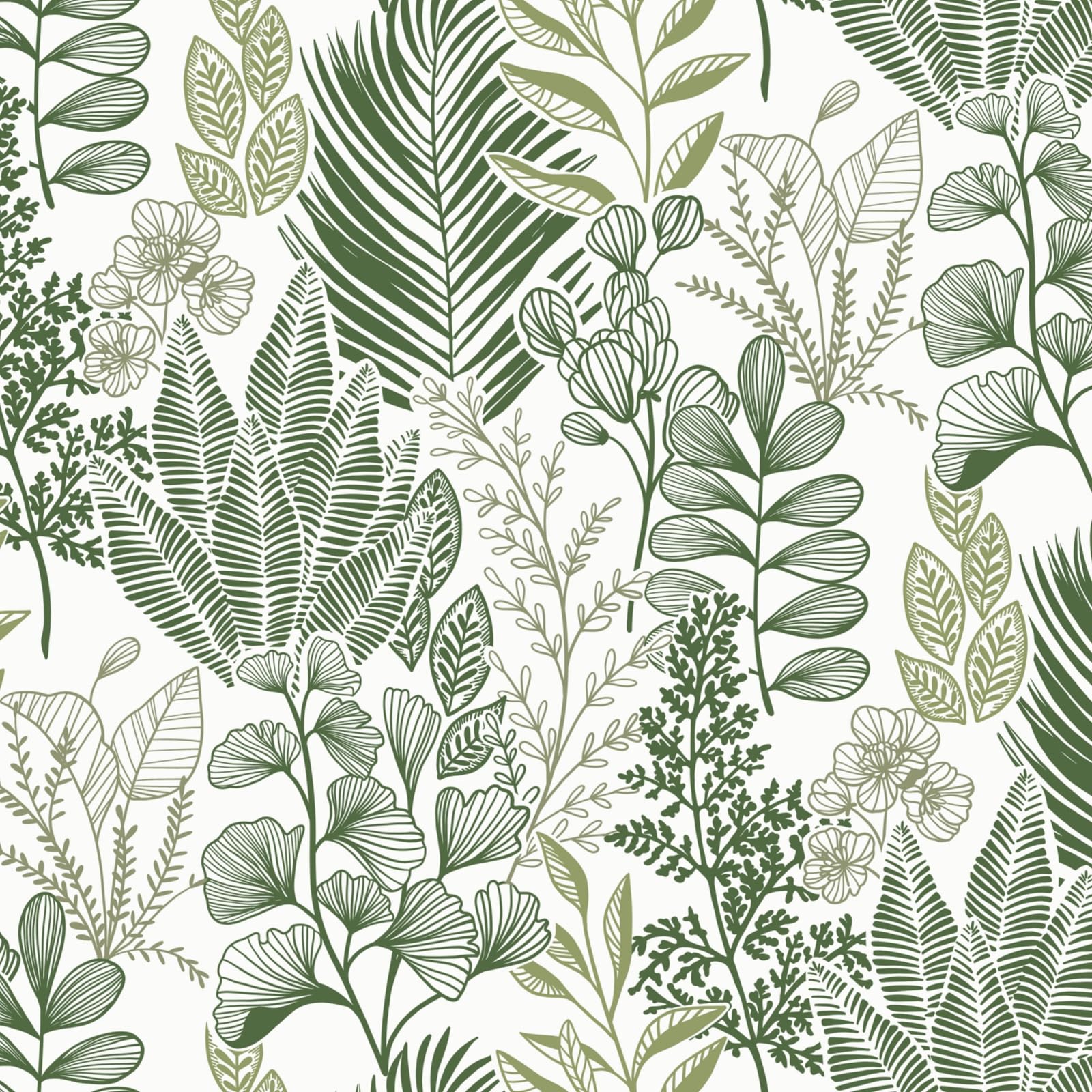 Fiula Selbstklebende Tapete Klebefolie Möbel Blätter Tropical 41CMx10M Möbelfolie Selbstklebend Blumentapete Vinyl Wasserdicht DIY Wandbelag für Wohnzimmer Schlafzimmer Weiß Grün Wallpaper 0W x 10L m Weiß Grün Angebot bei HelloDeals