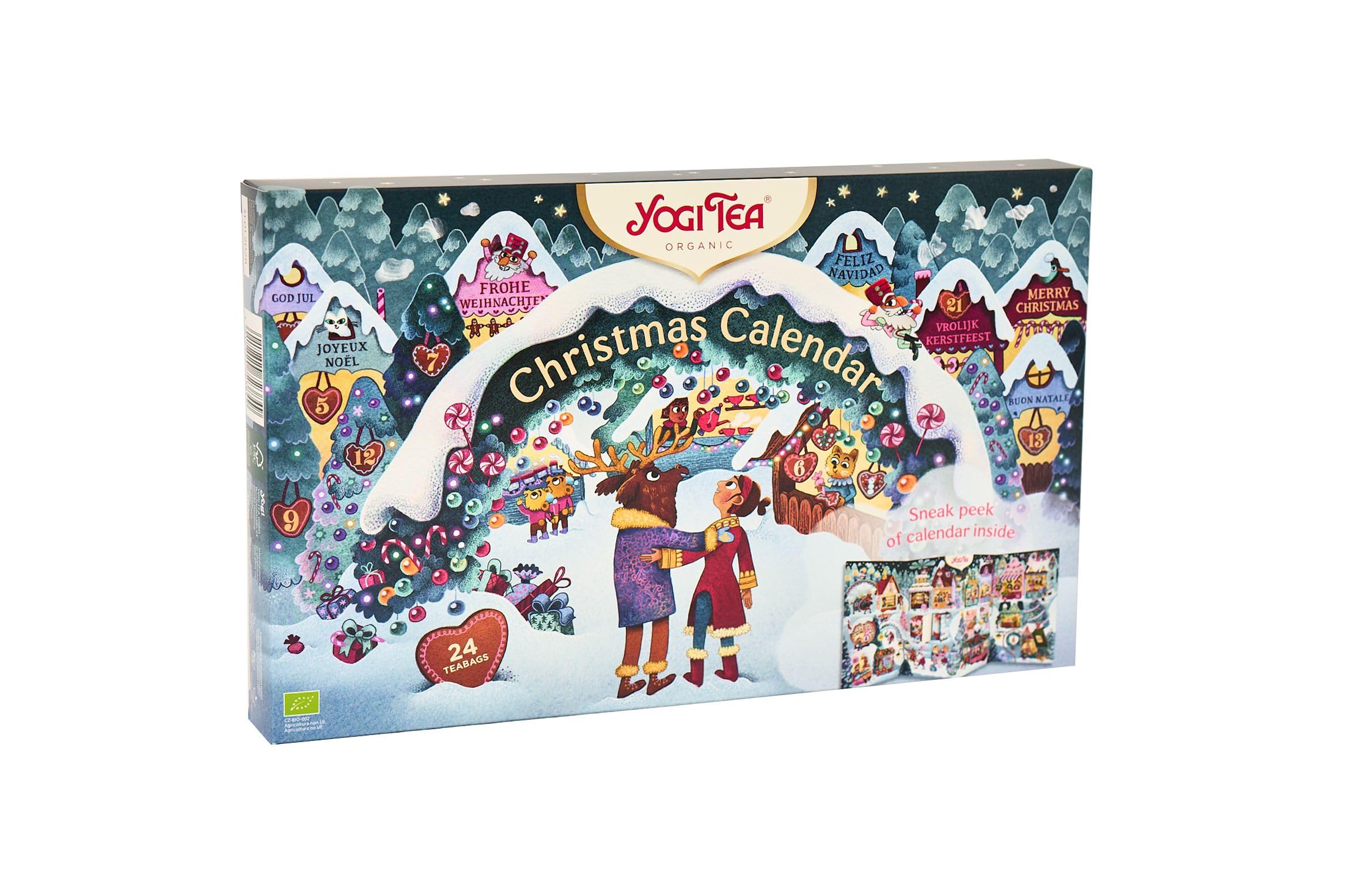 Yogi Tea Adventskalender zum Aufklappen, 2025, Bio-Kräutertee, 24 Tee-Varianten mit 24 Weisheiten, 24 Teebeutel, ideal als Geschenk ohne Schokolade Angebot bei HelloDeals
