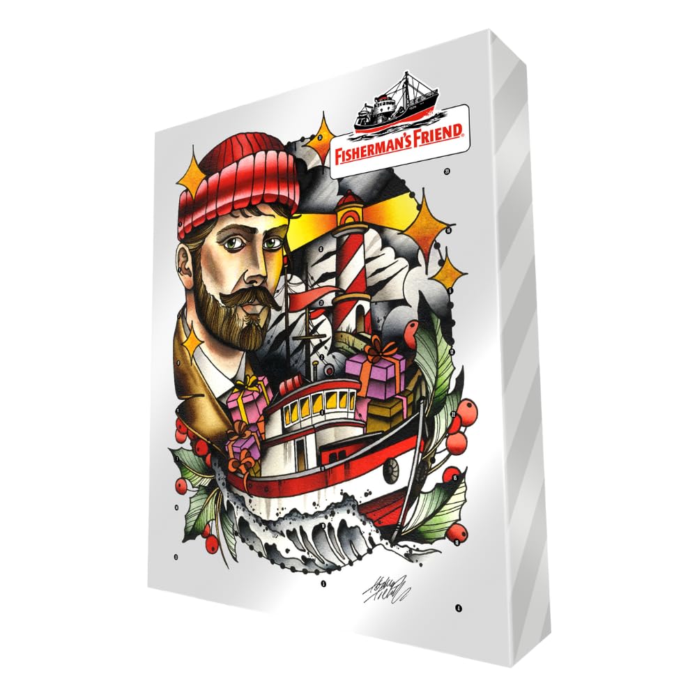 Fisherman's Friend Adventskalender 2025, 23 Türchen + 1 weitere Überraschung mit einem Mix aus verschiedenen Sorten, recyclebar & vegan, Bonbons für frischen Atem, 1 x 575g Angebot bei HelloDeals