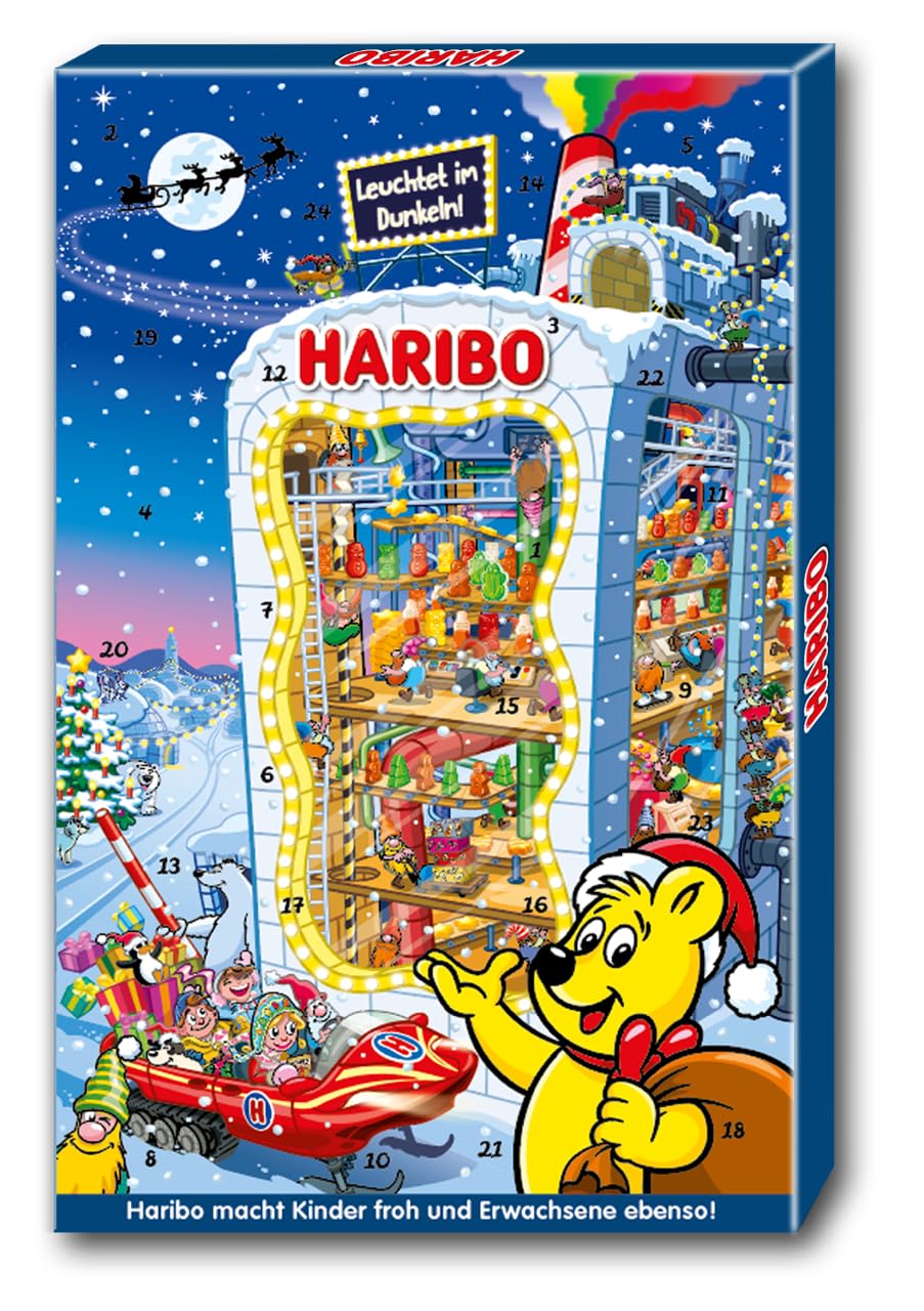 HARIBO Adventskalender 2025 mit 24 Mini-Tüten (300g) | Gummibärchen, Fruchtgummi & Maoam | Süßigkeiten Weihnachtskalender für Kinder & Familien – bunte Überraschung bis Heiligabend Angebot bei HelloDeals