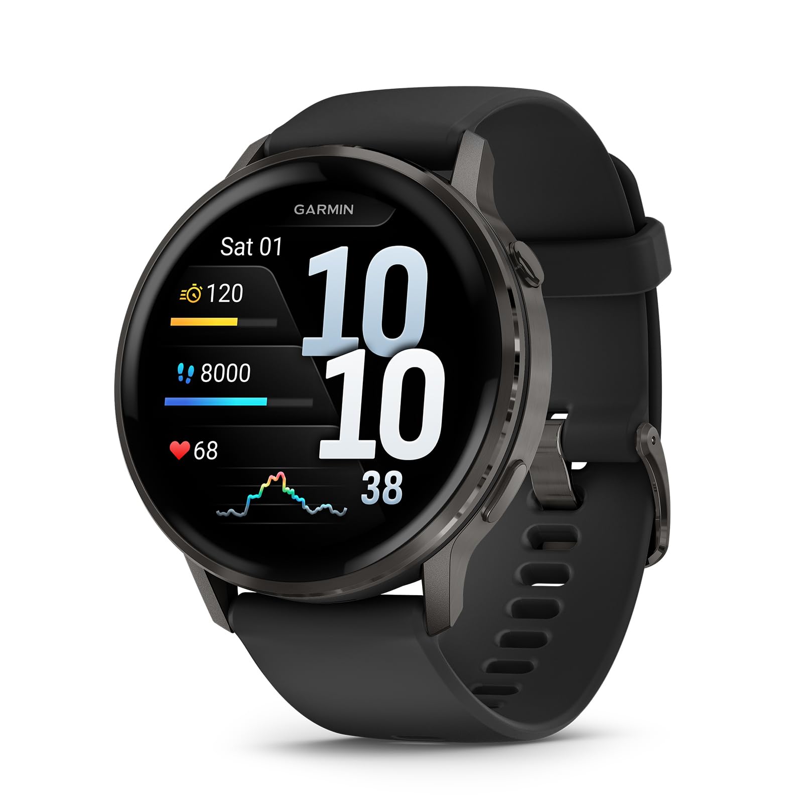 Garmin Venu 4 45mm - Fitness-Smartwatch, 1,4" AMOLED Touchdisplay, bis zu 12 Tage Akkulaufzeit, 80+ Sport-Apps, EKG, Health Status, Fitness Coach, Rollstuhlfunktionen, Telefonie, Taschenlampe Schwarz/ Schiefergrau 45mm Angebot bei HelloDeals