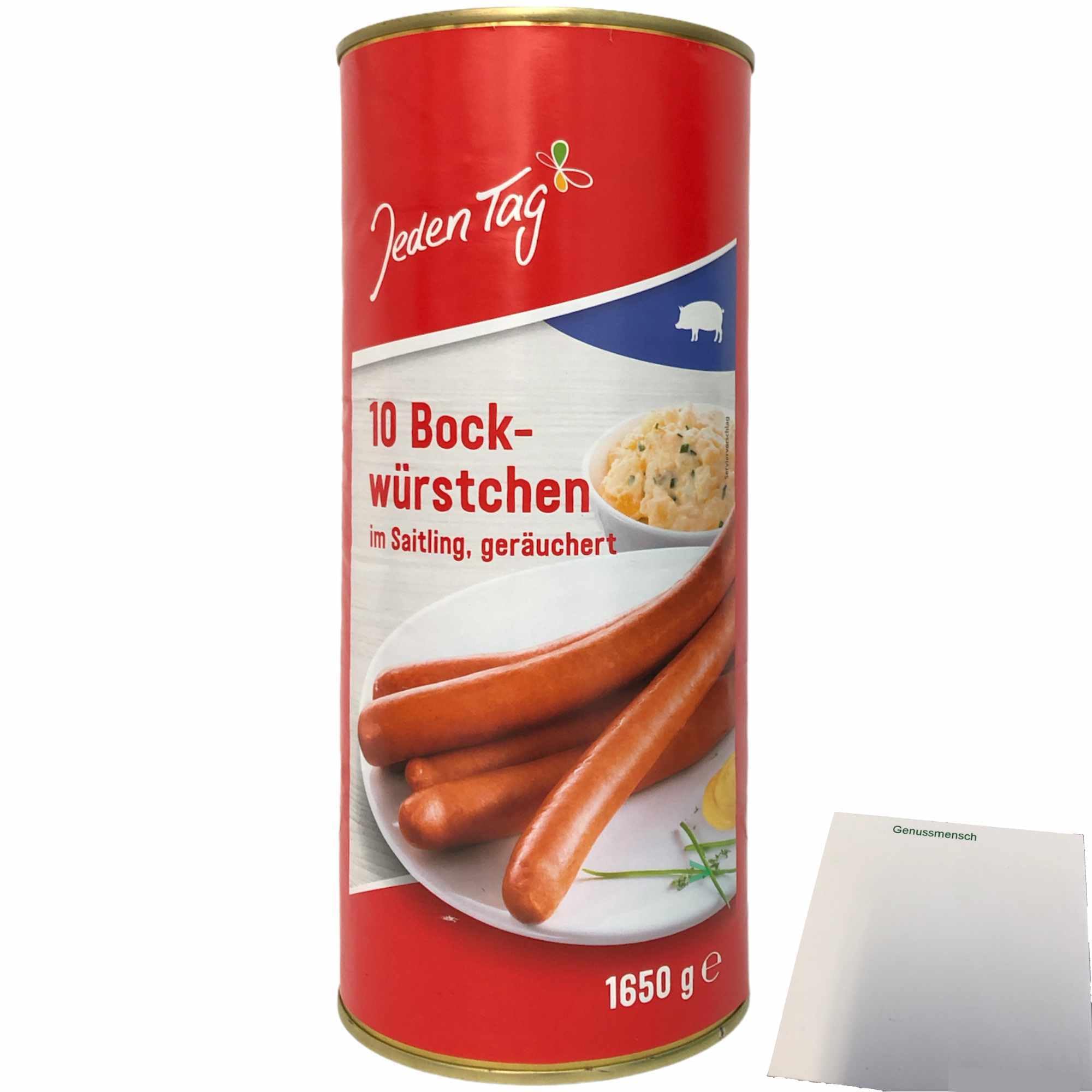 Jeden Tag Bockwürstchen im Saitling geräuchert (10x90g Dose) + usy Block Angebot bei HelloDeals