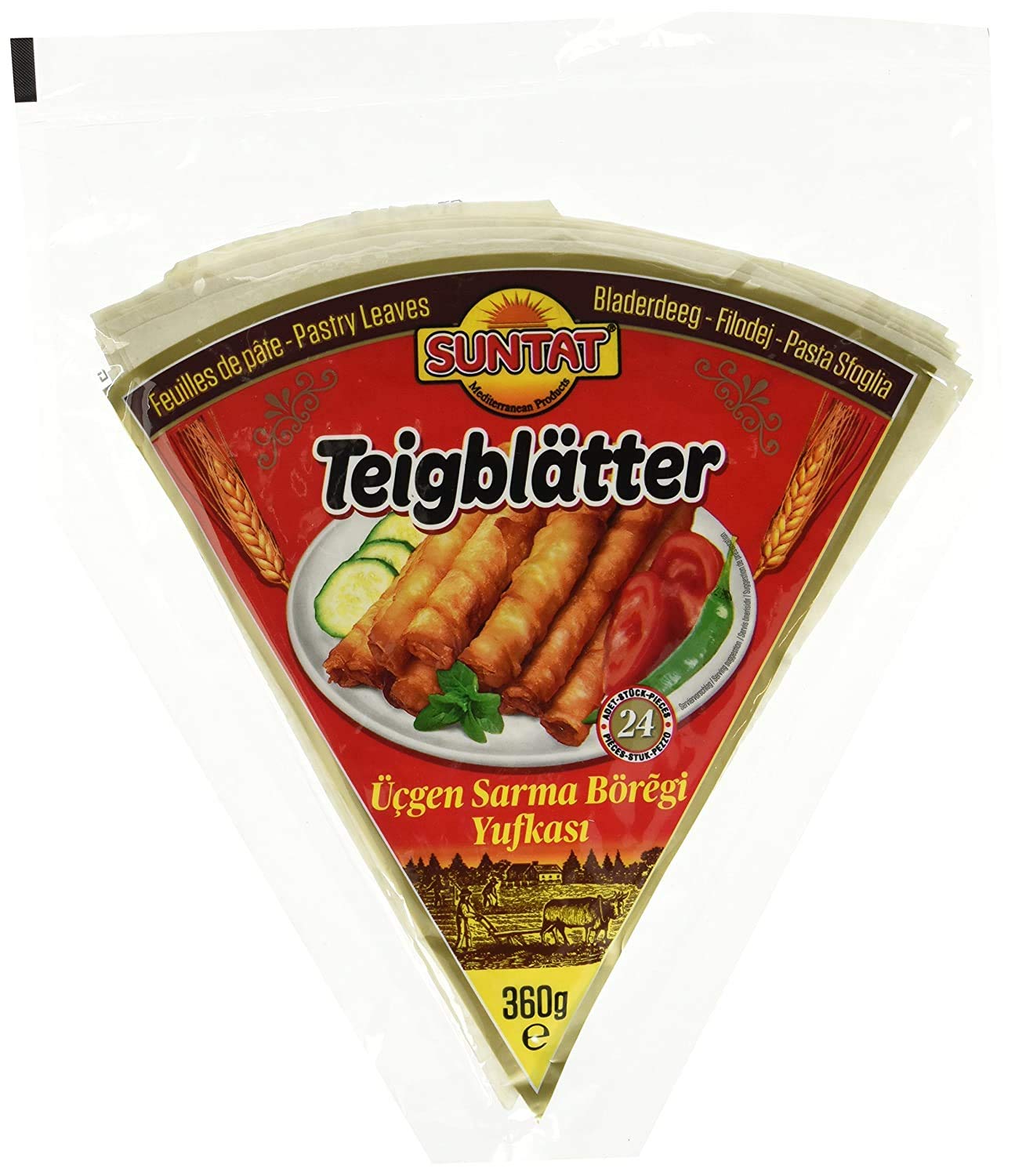 SUNTAT Yufka Teigblätter dreieckig, 8er Pack (8 x 360 g) Angebot bei HelloDeals